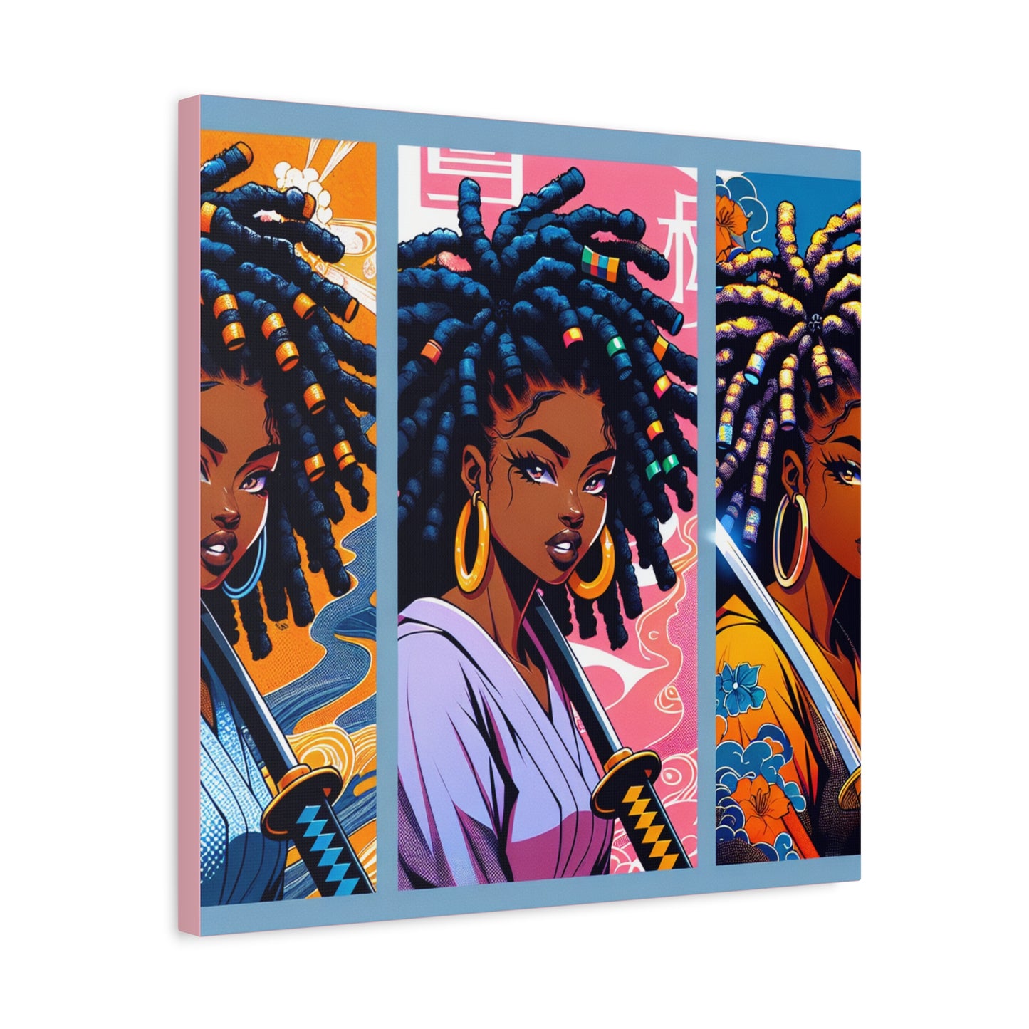 Artistic Canvas Wall Decor, Afrocentric Artwork, Contemporary Home Decor, Unique Gift for Art Lovers, Black-Owned Art