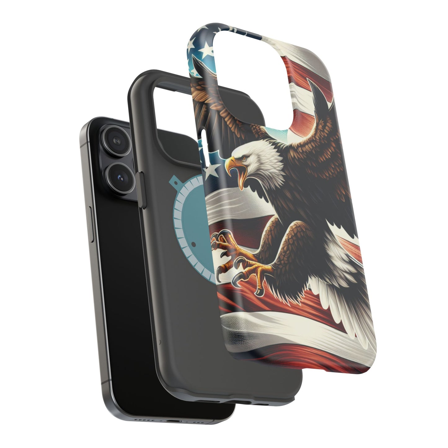 iPhone 13-16  Patriotic Eagle Magnetic Tough Cases, 4th of July