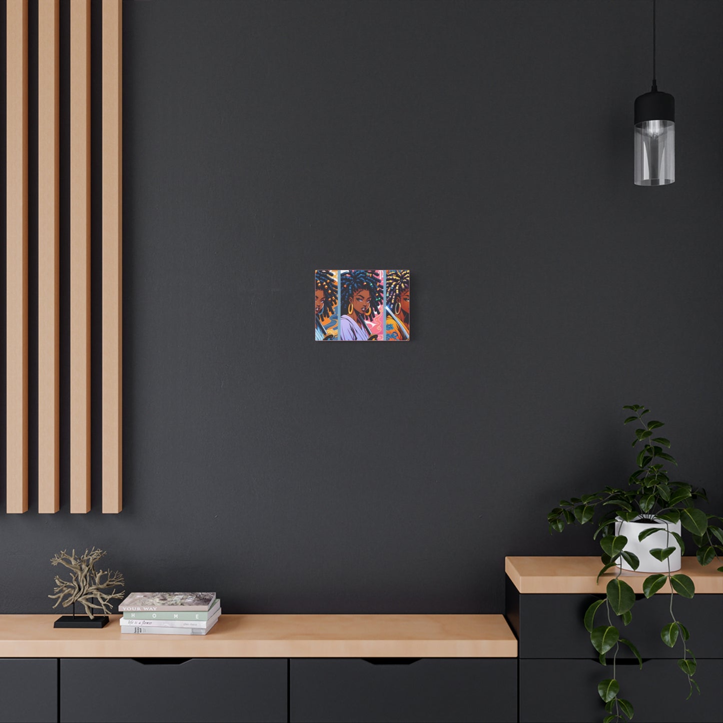 Artistic Canvas Wall Decor, Afrocentric Artwork, Contemporary Home Decor, Unique Gift for Art Lovers, Black-Owned Art