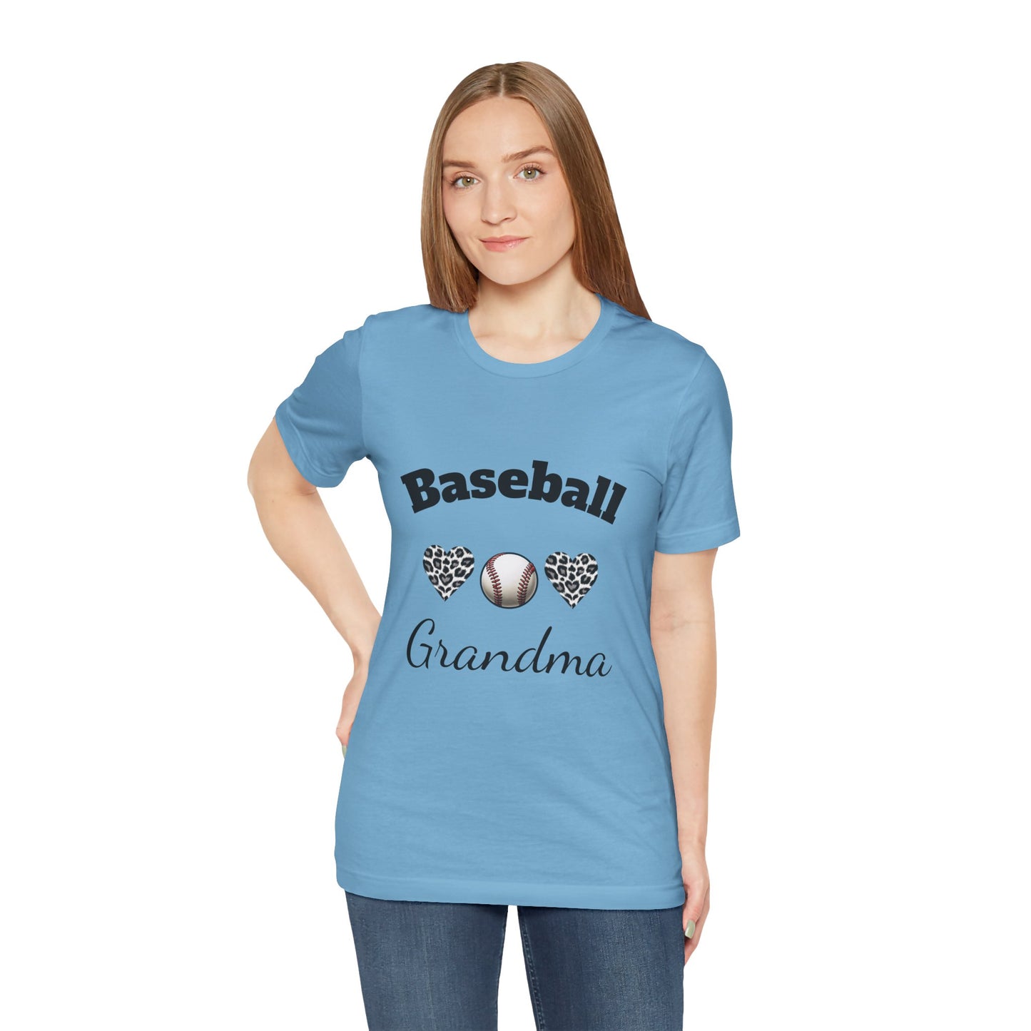 Grandma Baseball Tee with Personalized Name and Jersey Number on the back