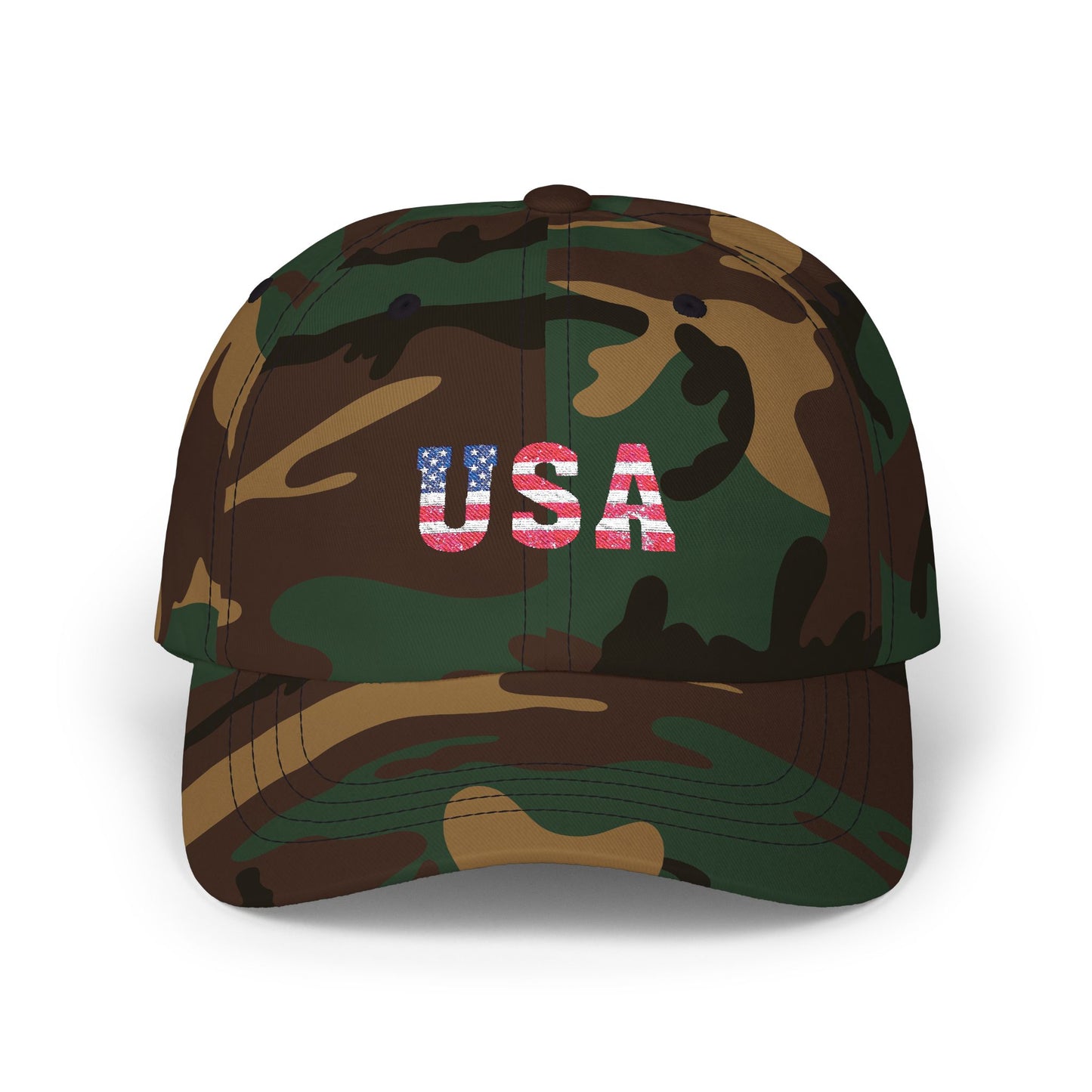 Embroidered USA Classic Dad Cap - Patriotic, 4th of July, Veterans
