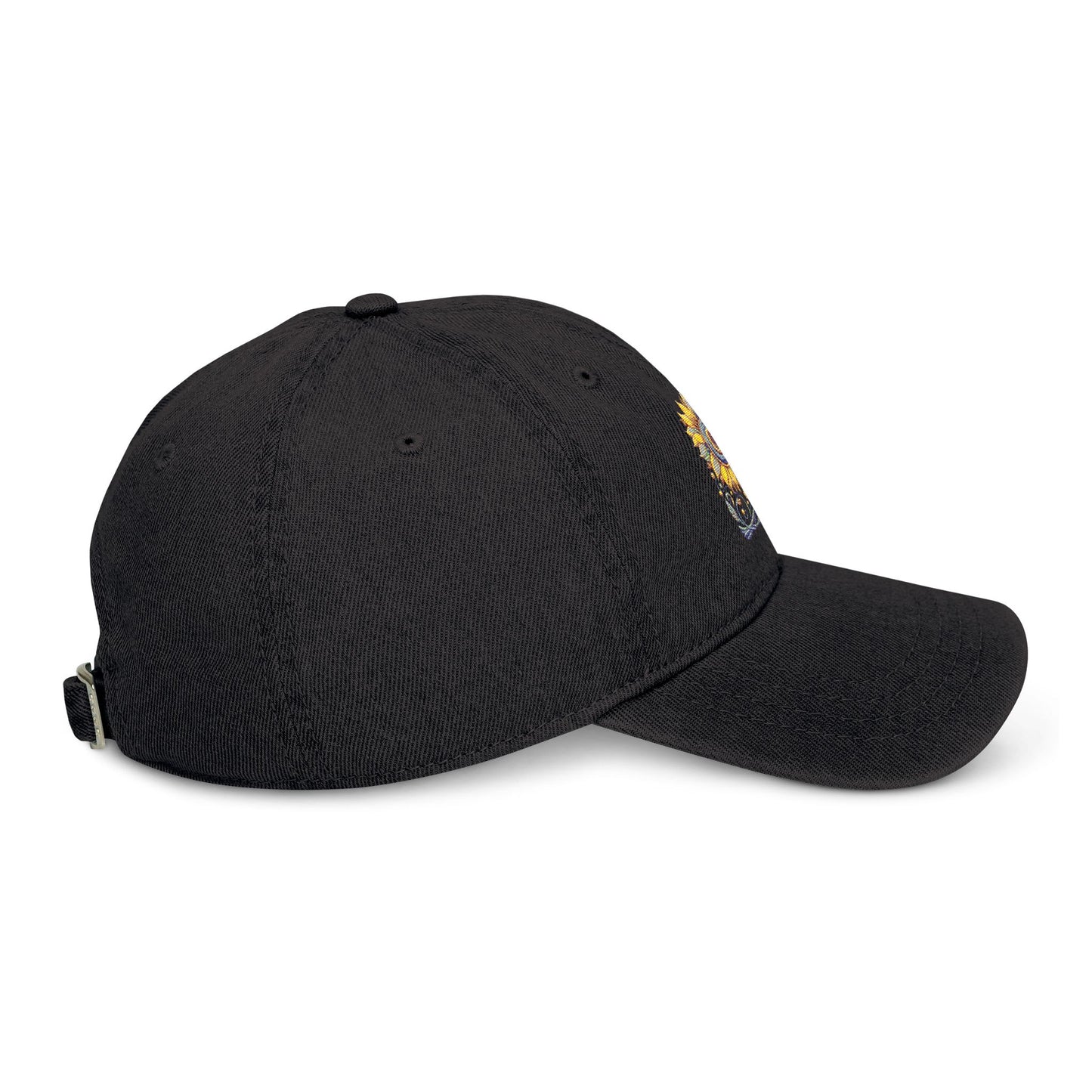 Sunflower Embroidered Denim Hat - Stylish Summer Accessory, Perfect Gift for Nature Lovers, Casual Wear, Outdoor Events, Festivals