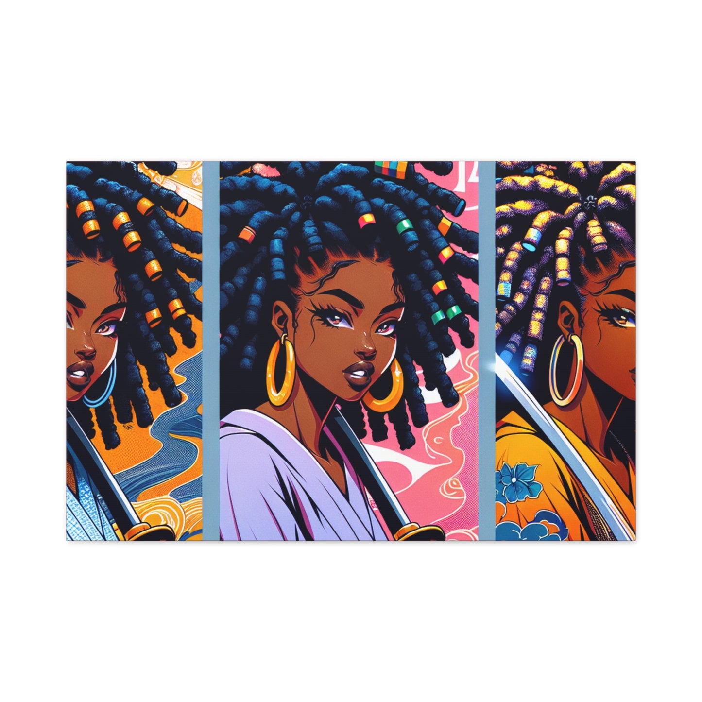 Artistic Canvas Wall Decor, Afrocentric Artwork, Contemporary Home Decor, Unique Gift for Art Lovers, Black-Owned Art