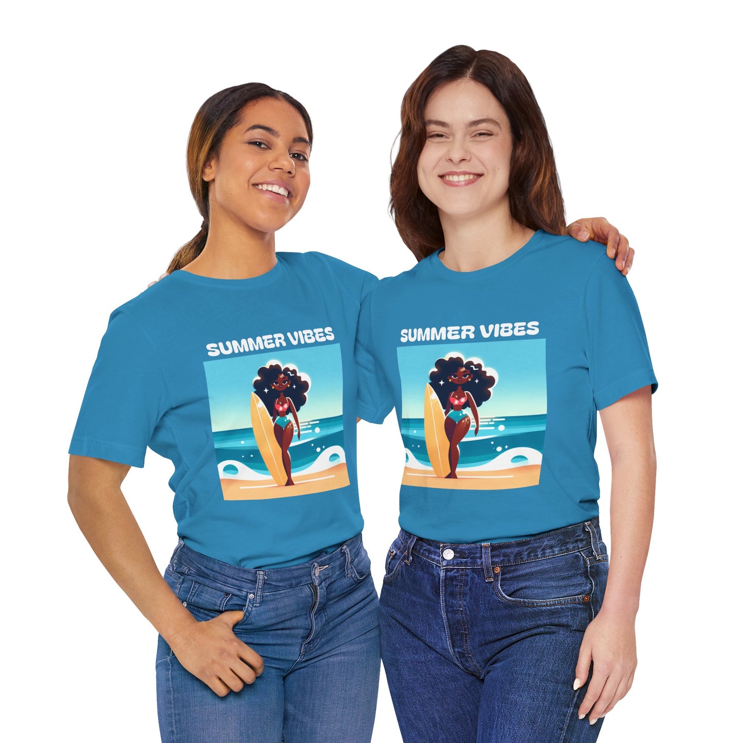 Summer Vibes, Fun Tee, Unisex Short Sleeve T-Shirt, Beachwear, Vacation Outfit, Fun in the Sun, Gift for Surf Lovers