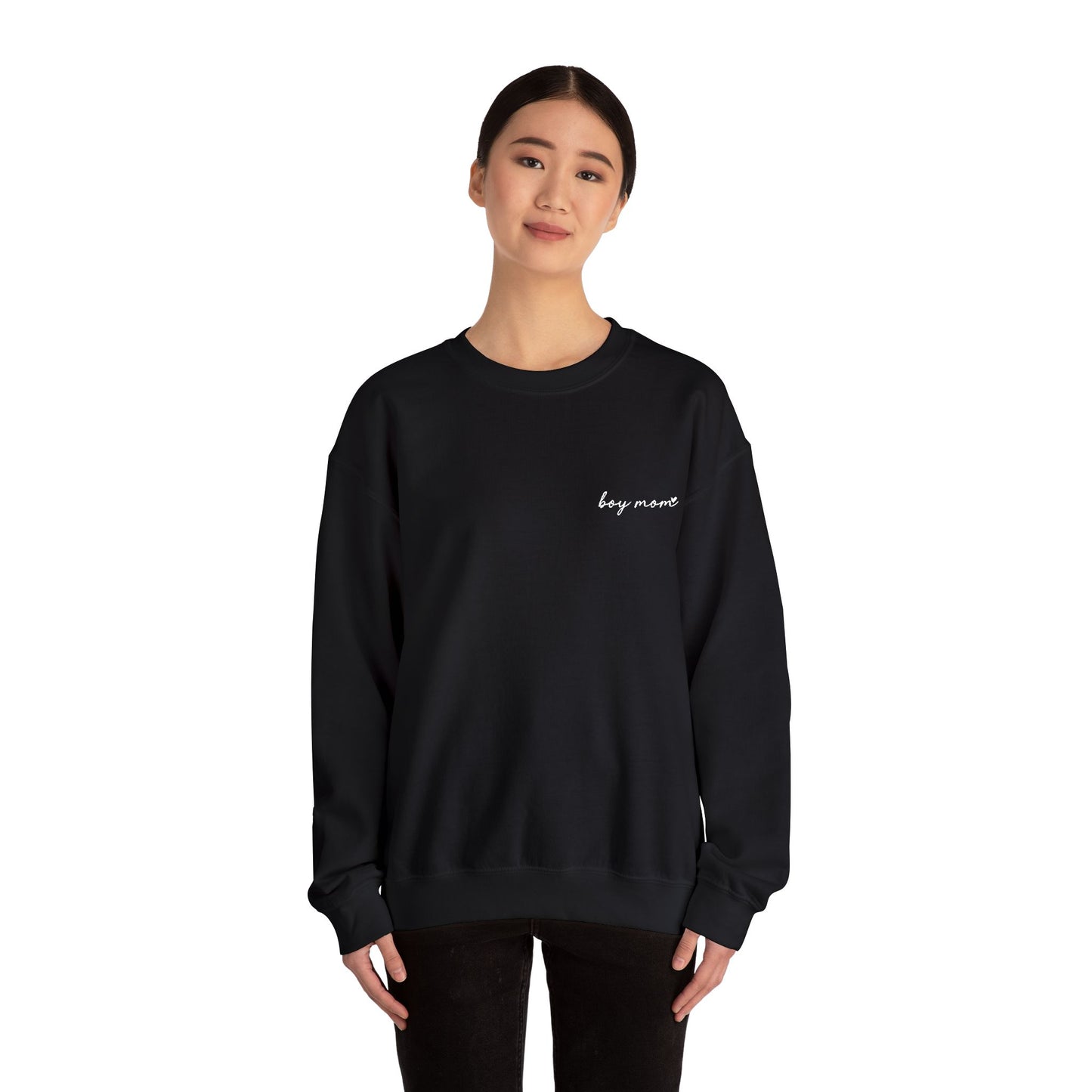 Embroidered Boy Mom Unisex Heavy Blend™ Crewneck Sweatshirt