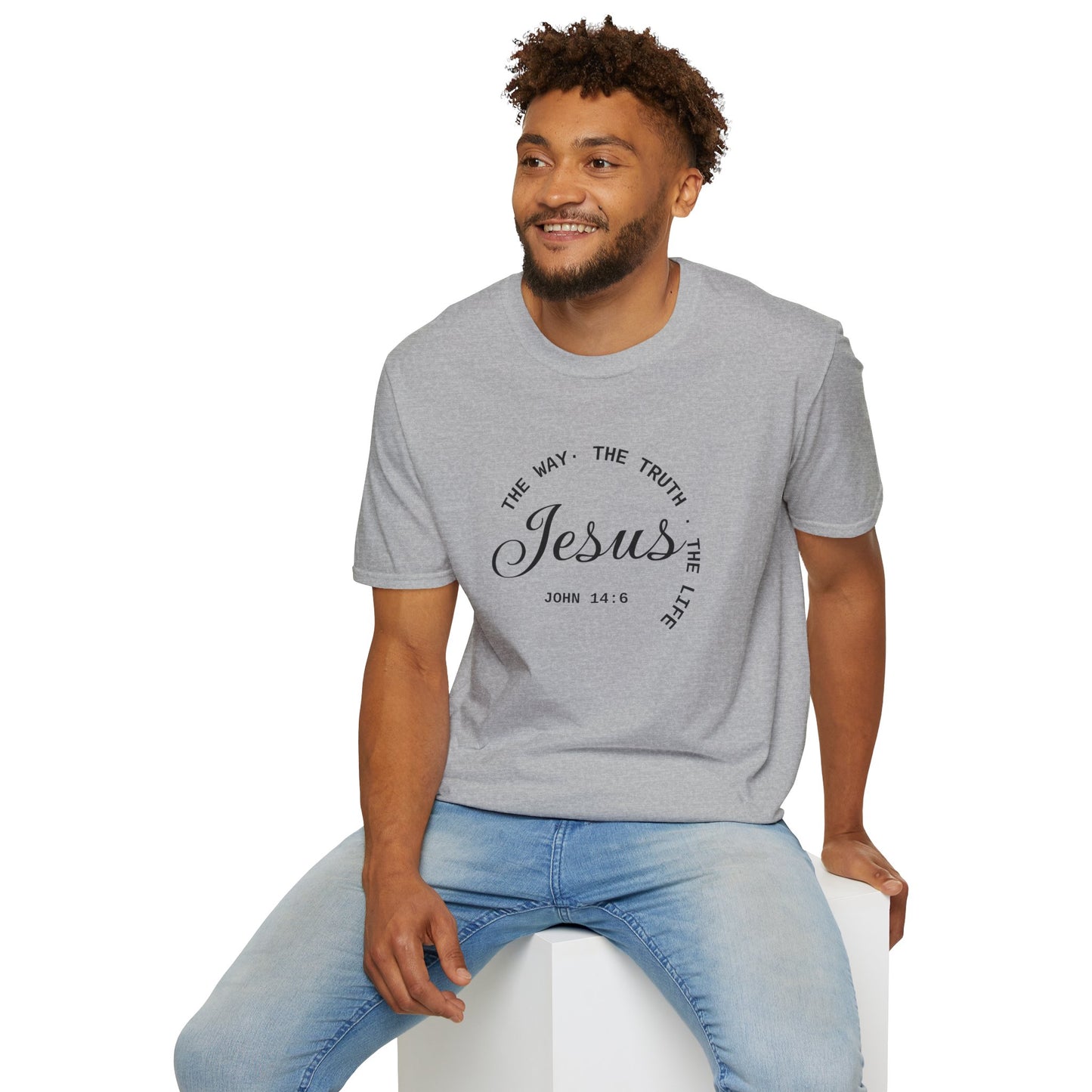 Faith-Inspired Unisex Softstyle T-Shirt, Inspirational Tee, Religious Apparel, Gift for Christians, Scripture Shirt, Casual Faith Wear