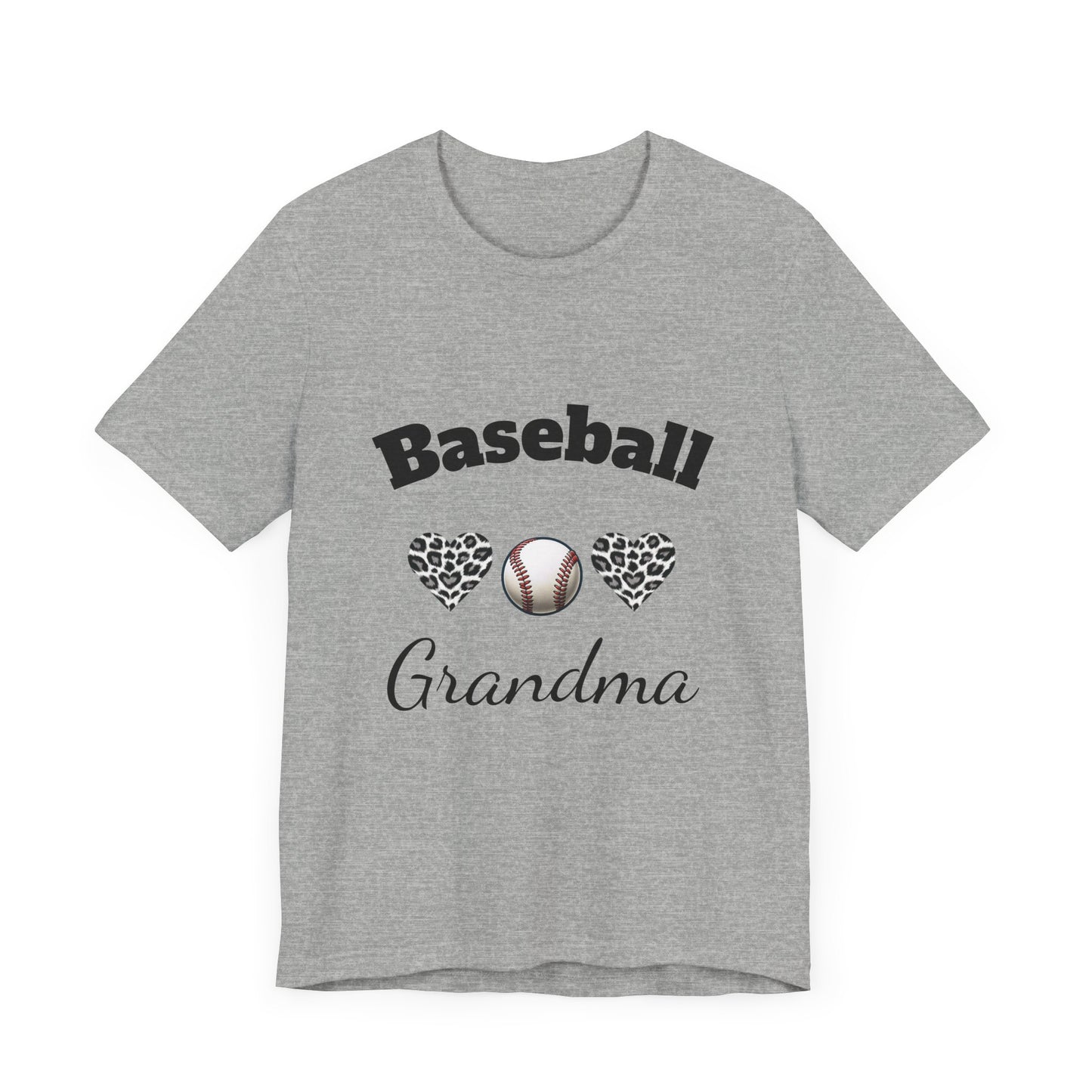 Grandma Baseball Tee with Personalized Name and Jersey Number on the back