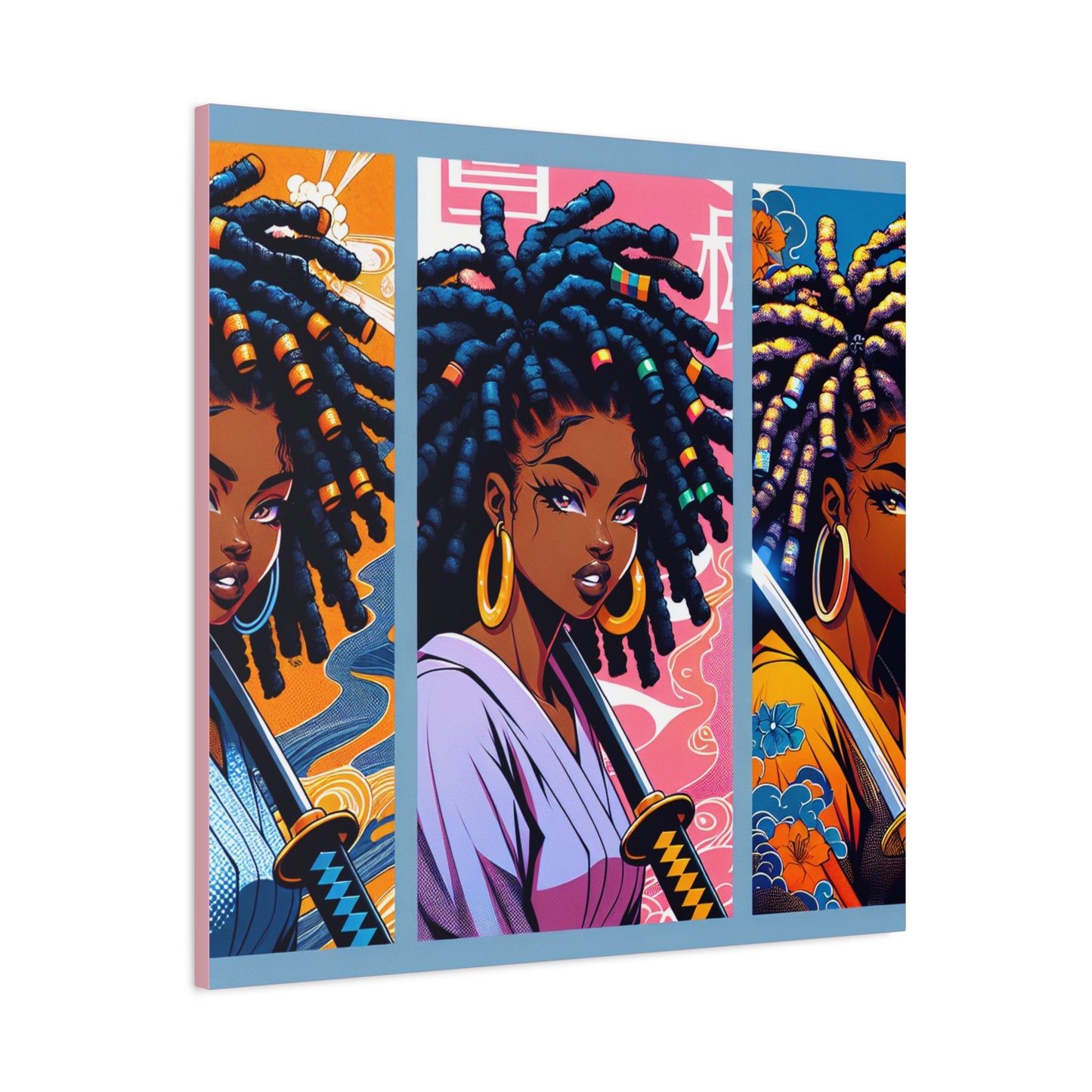 Artistic Canvas Wall Decor, Afrocentric Artwork, Contemporary Home Decor, Unique Gift for Art Lovers, Black-Owned Art