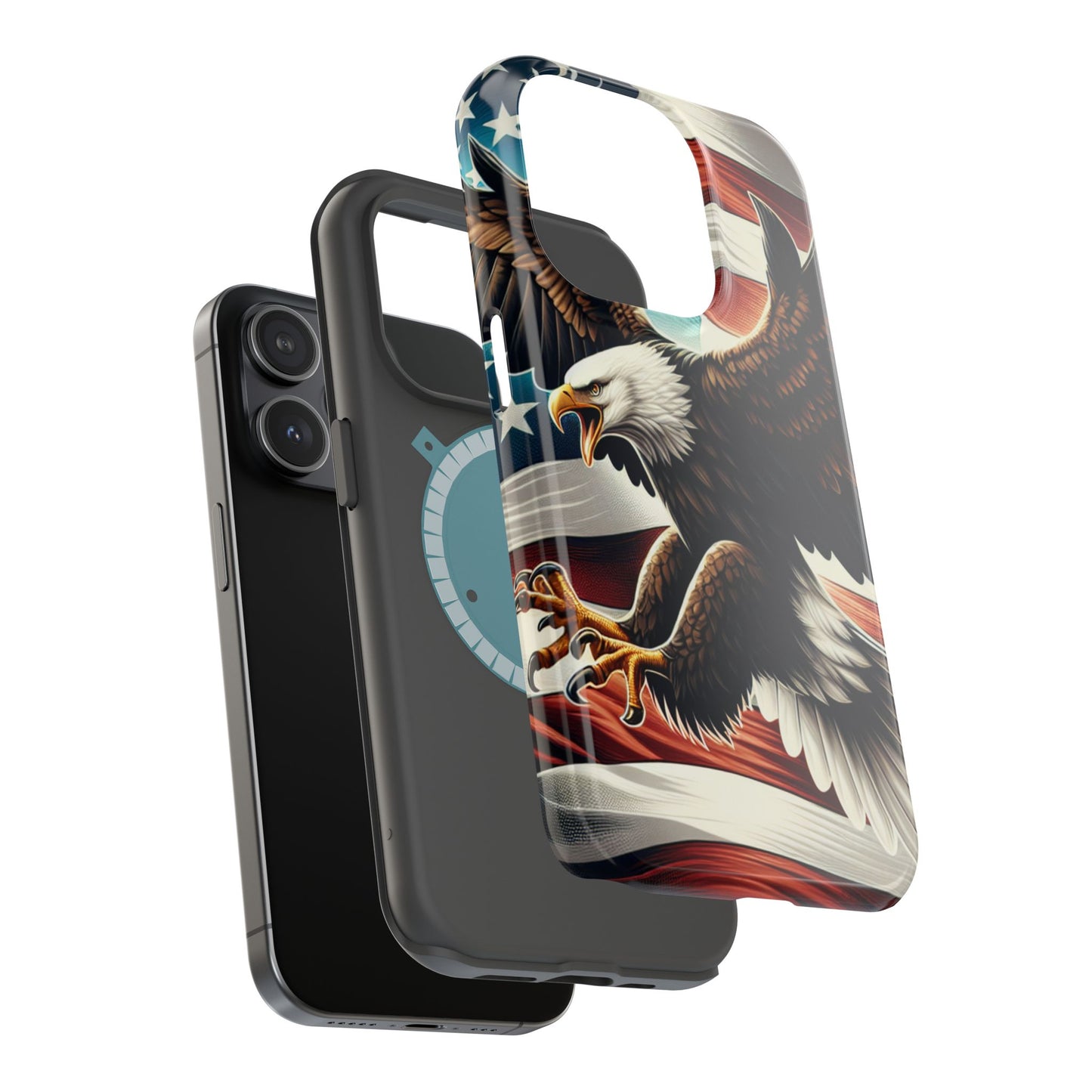 iPhone 13-16  Patriotic Eagle Magnetic Tough Cases, 4th of July