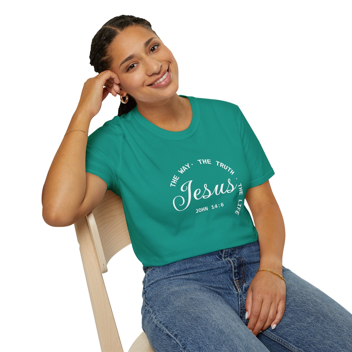Faith-Inspired Unisex Softstyle T-Shirt, Inspirational Tee, Religious Apparel, Gift for Christians, Scripture Shirt, Casual Faith Wear