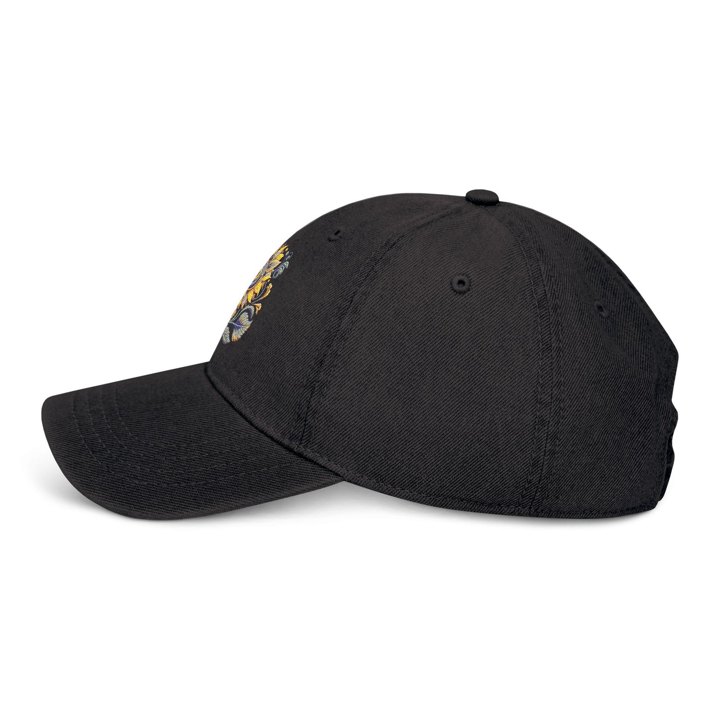 Sunflower Embroidered Denim Hat - Stylish Summer Accessory, Perfect Gift for Nature Lovers, Casual Wear, Outdoor Events, Festivals