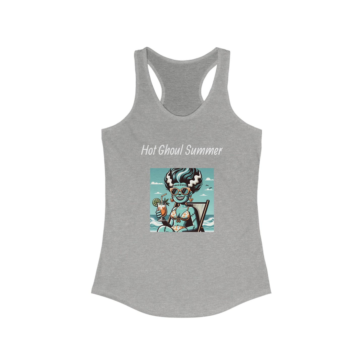 Cute Summerween Hot Ghoul Cotton Blend T-shirt, Summer Halloween