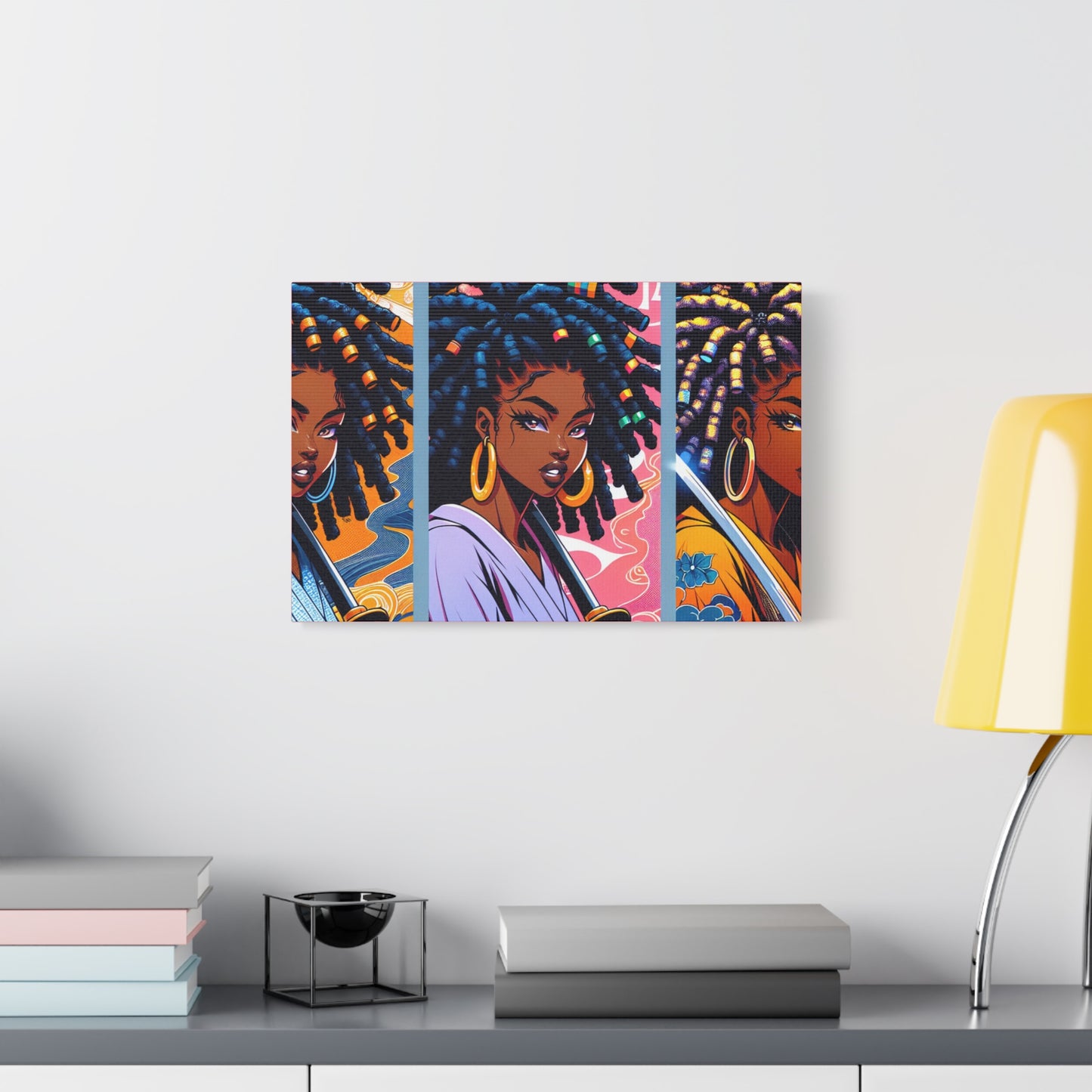Artistic Canvas Wall Decor, Afrocentric Artwork, Contemporary Home Decor, Unique Gift for Art Lovers, Black-Owned Art