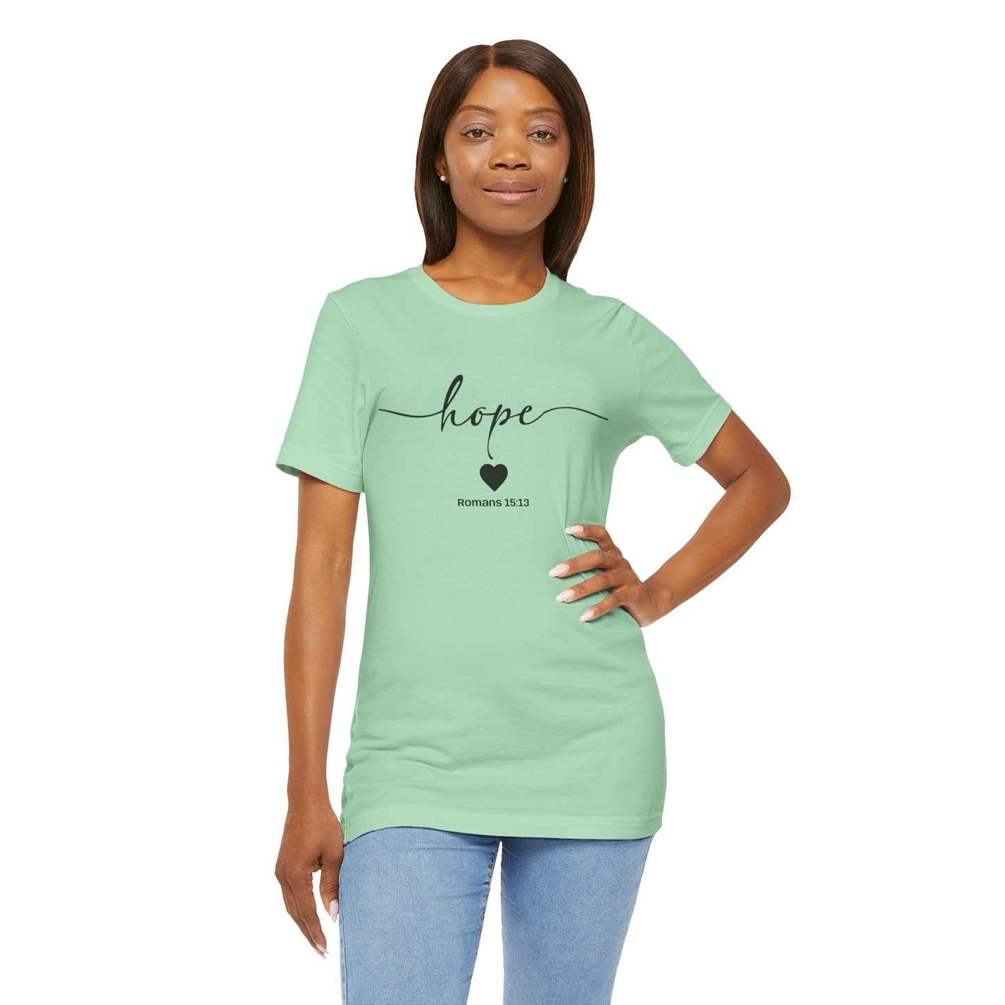 Hope-Inspired Unisex Short Sleeve Tee | Christian Gift, Inspirational Apparel, Motivational Shirt, Faith-Based Clothing, Bible Verse Tee