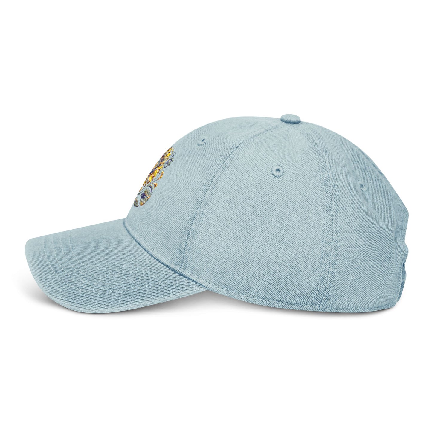 Sunflower Embroidered Denim Hat - Stylish Summer Accessory, Perfect Gift for Nature Lovers, Casual Wear, Outdoor Events, Festivals