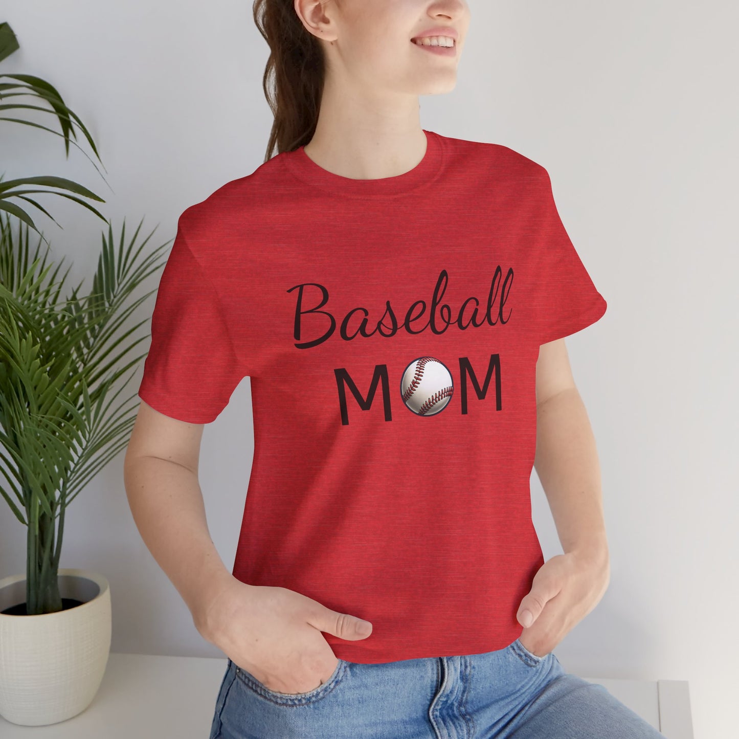Mom Baseball Tee with Personalized Name and Jersey Number on the back