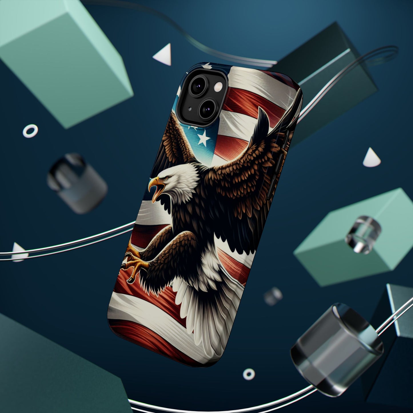 iPhone 13-16  Patriotic Eagle Magnetic Tough Cases, 4th of July