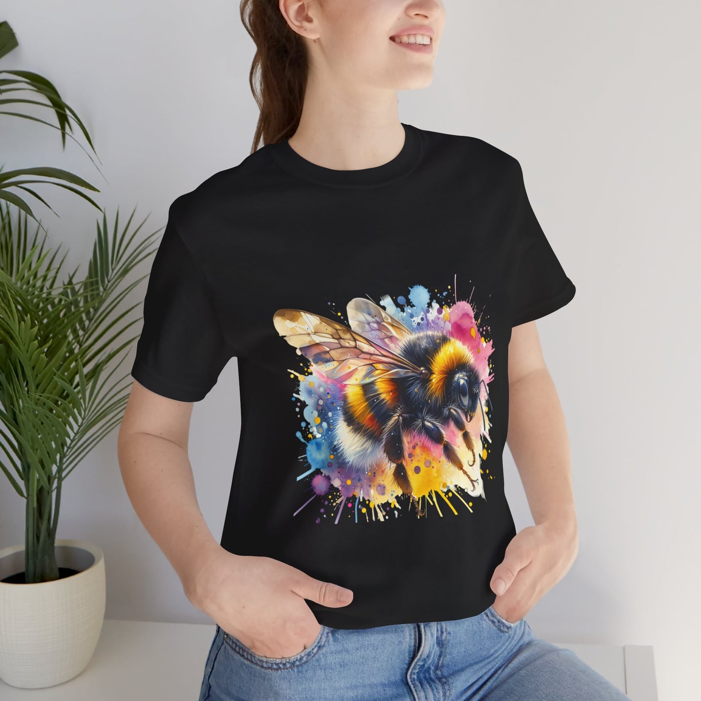 Bee Watercolor Unisex Tee | Nature Lover Gift, Summer Style, Eco-Friendly Fashion, Bee Conservation Awareness, Birthday Present