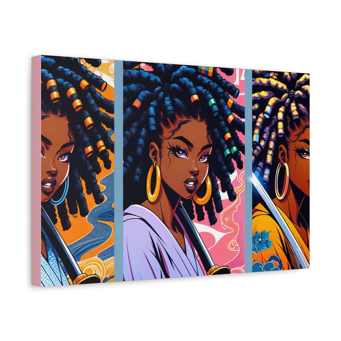 Artistic Canvas Wall Decor, Afrocentric Artwork, Contemporary Home Decor, Unique Gift for Art Lovers, Black-Owned Art