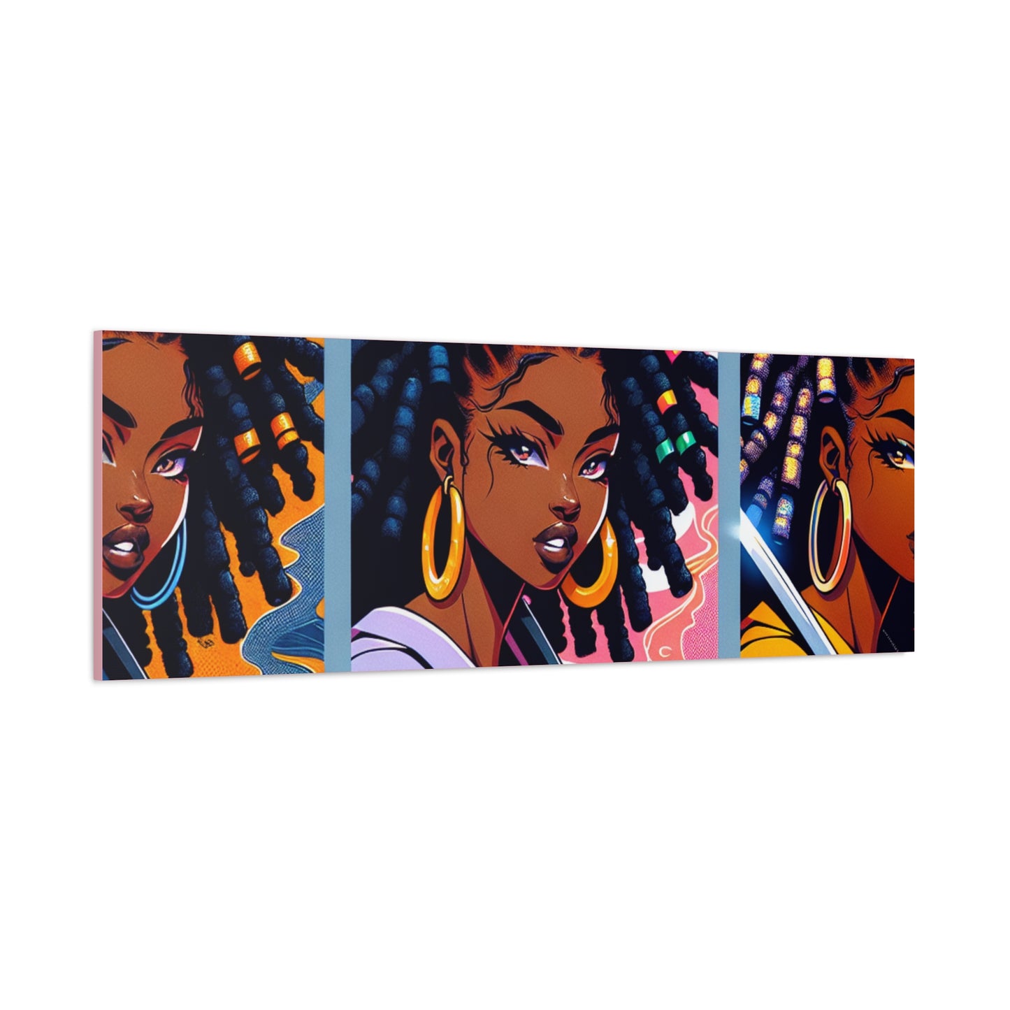 Artistic Canvas Wall Decor, Afrocentric Artwork, Contemporary Home Decor, Unique Gift for Art Lovers, Black-Owned Art