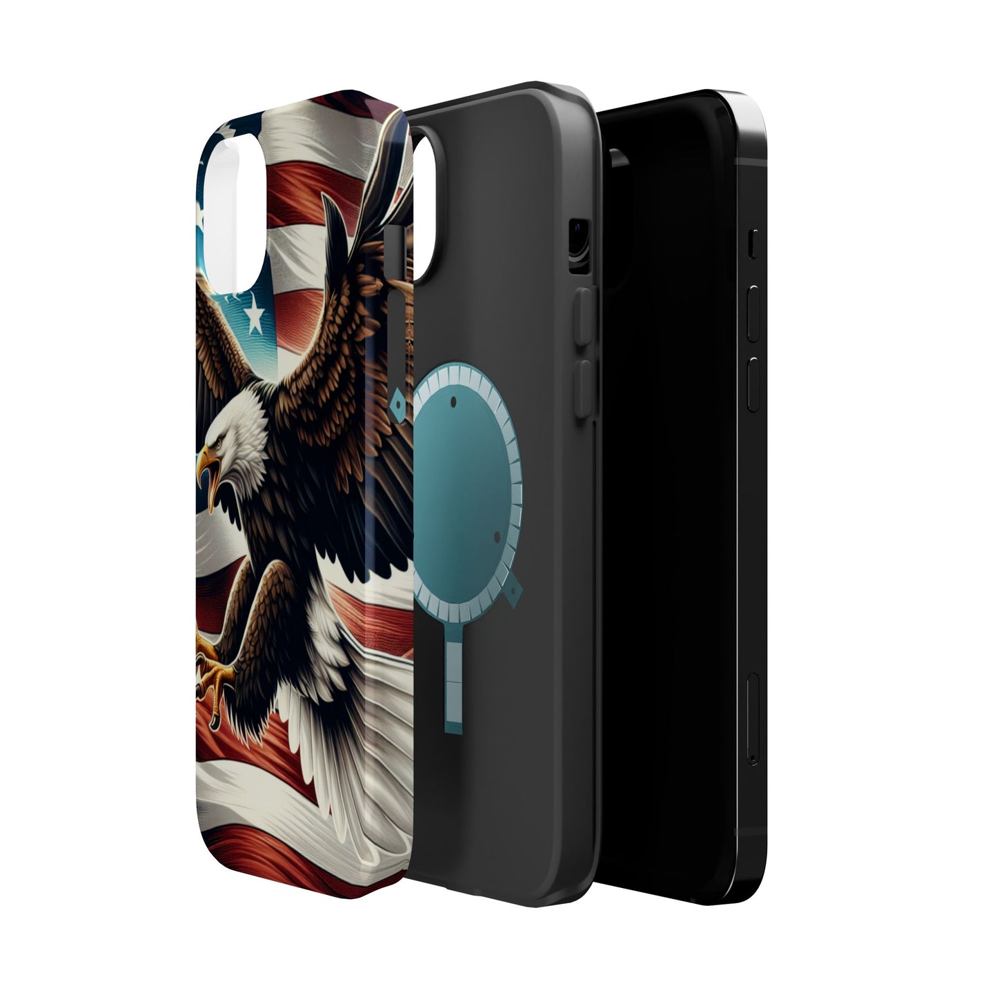 iPhone 13-16  Patriotic Eagle Magnetic Tough Cases, 4th of July