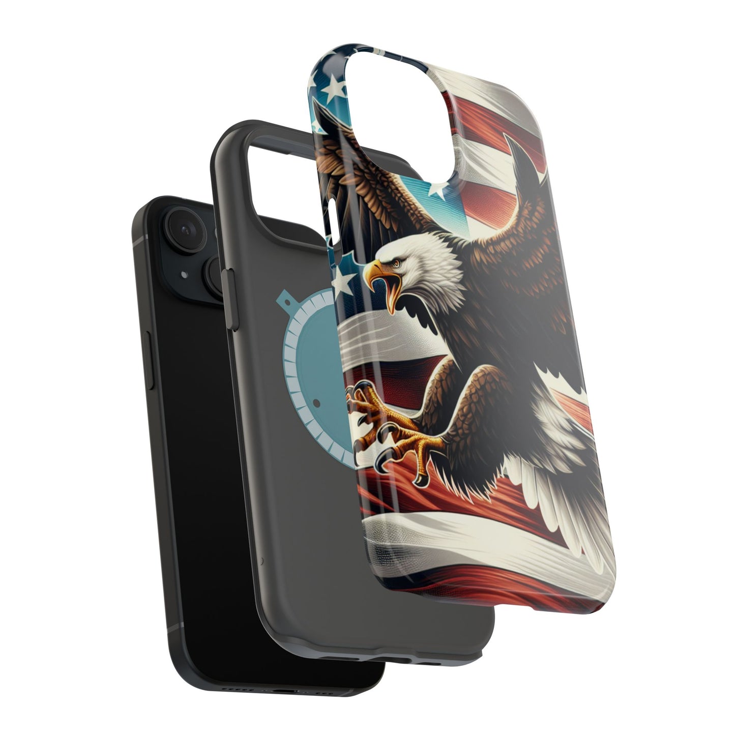 iPhone 13-16  Patriotic Eagle Magnetic Tough Cases, 4th of July
