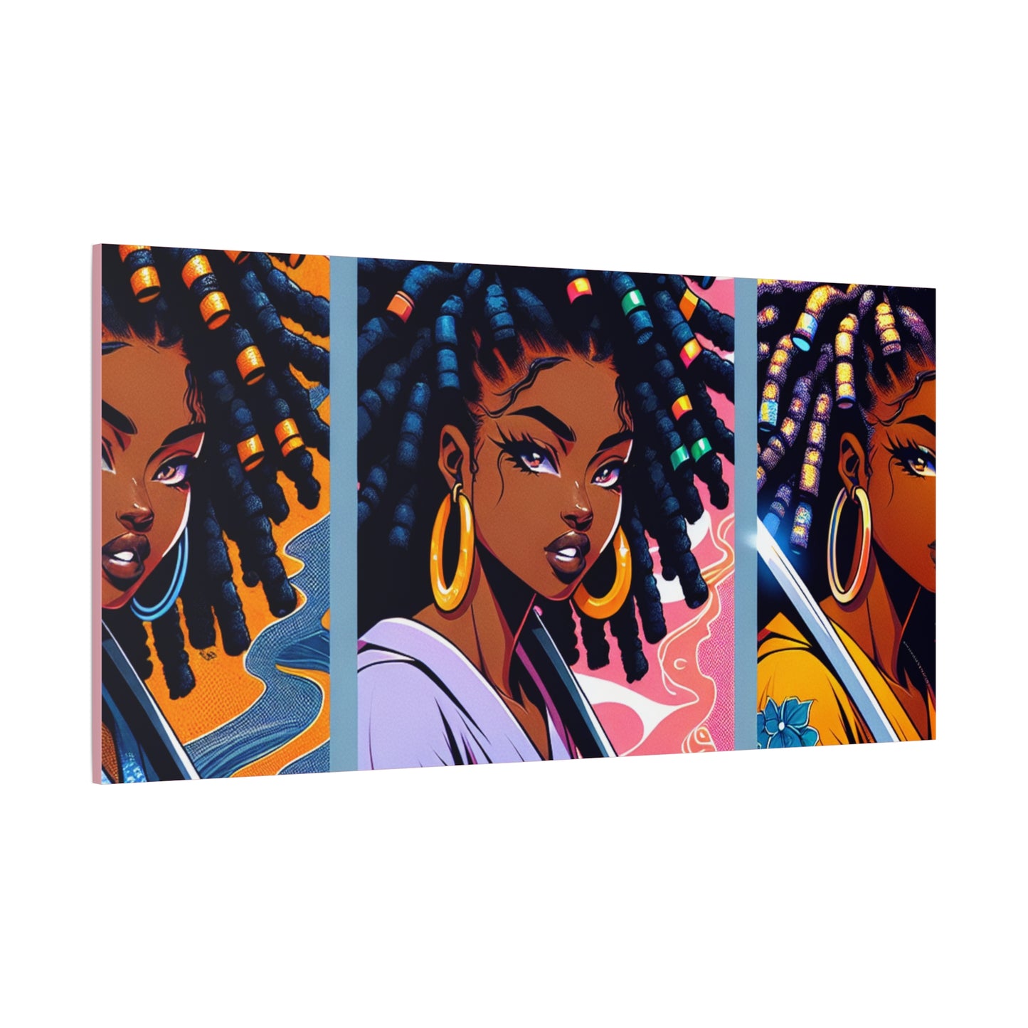Artistic Canvas Wall Decor, Afrocentric Artwork, Contemporary Home Decor, Unique Gift for Art Lovers, Black-Owned Art