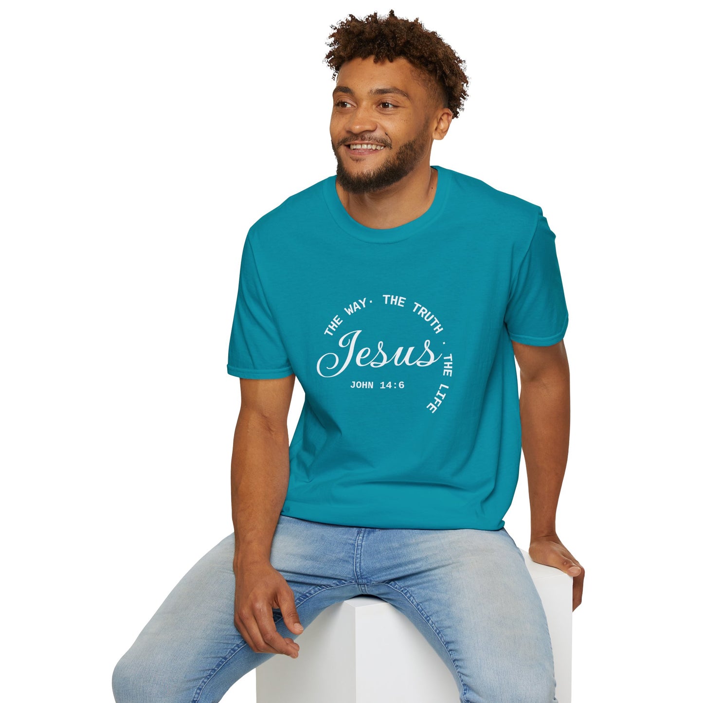 Faith-Inspired Unisex Softstyle T-Shirt, Inspirational Tee, Religious Apparel, Gift for Christians, Scripture Shirt, Casual Faith Wear