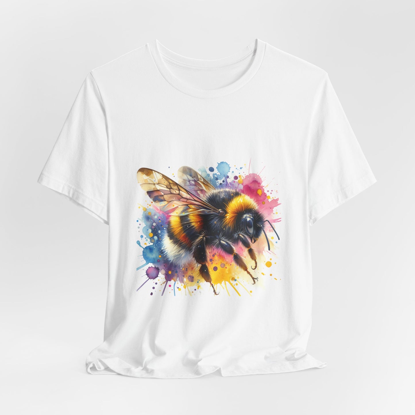 Bee Watercolor Unisex Tee | Nature Lover Gift, Summer Style, Eco-Friendly Fashion, Bee Conservation Awareness, Birthday Present