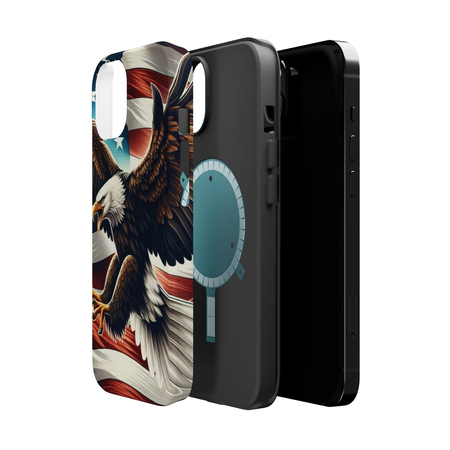 iPhone 13-16  Patriotic Eagle Magnetic Tough Cases, 4th of July