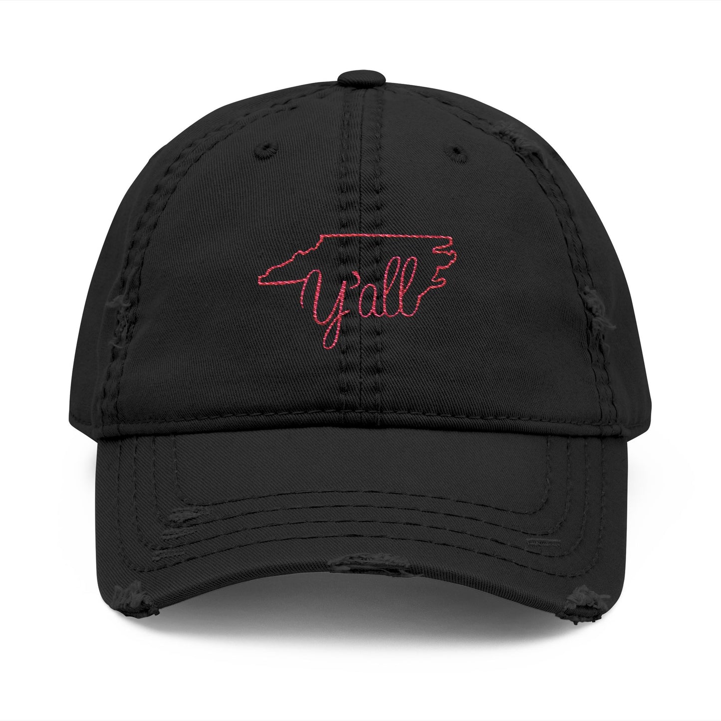 North Carolina Y'all Distressed Dad Hat (Embroidery)
