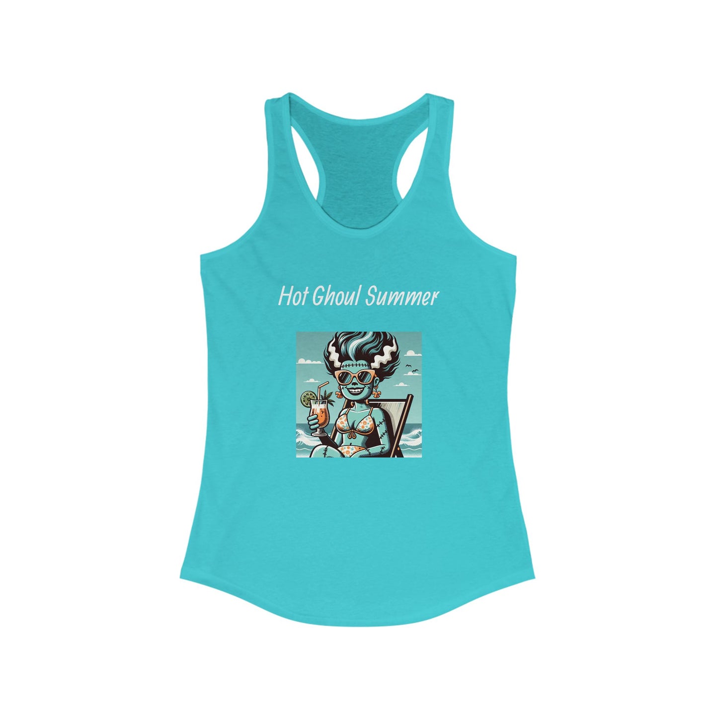 Cute Summerween Hot Ghoul Cotton Blend T-shirt, Summer Halloween