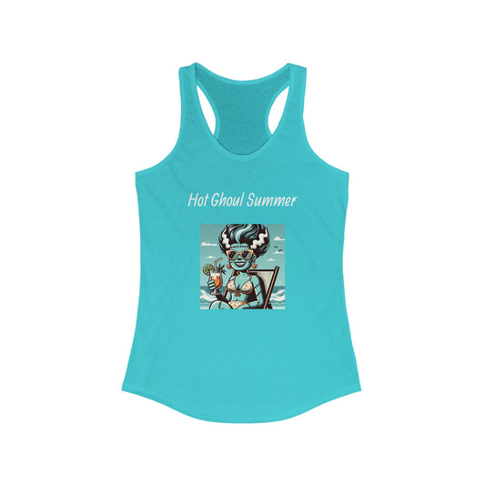 Cute Summerween Hot Ghoul Cotton Blend T-shirt, Summer Halloween