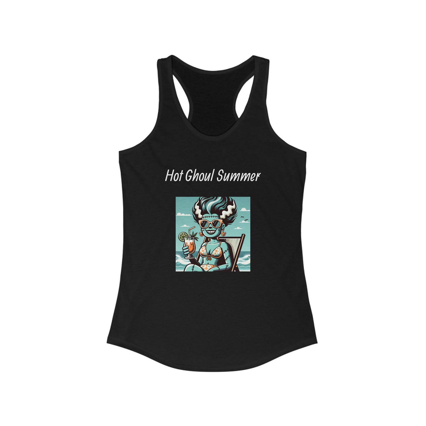 Cute Summerween Hot Ghoul Cotton Blend T-shirt, Summer Halloween