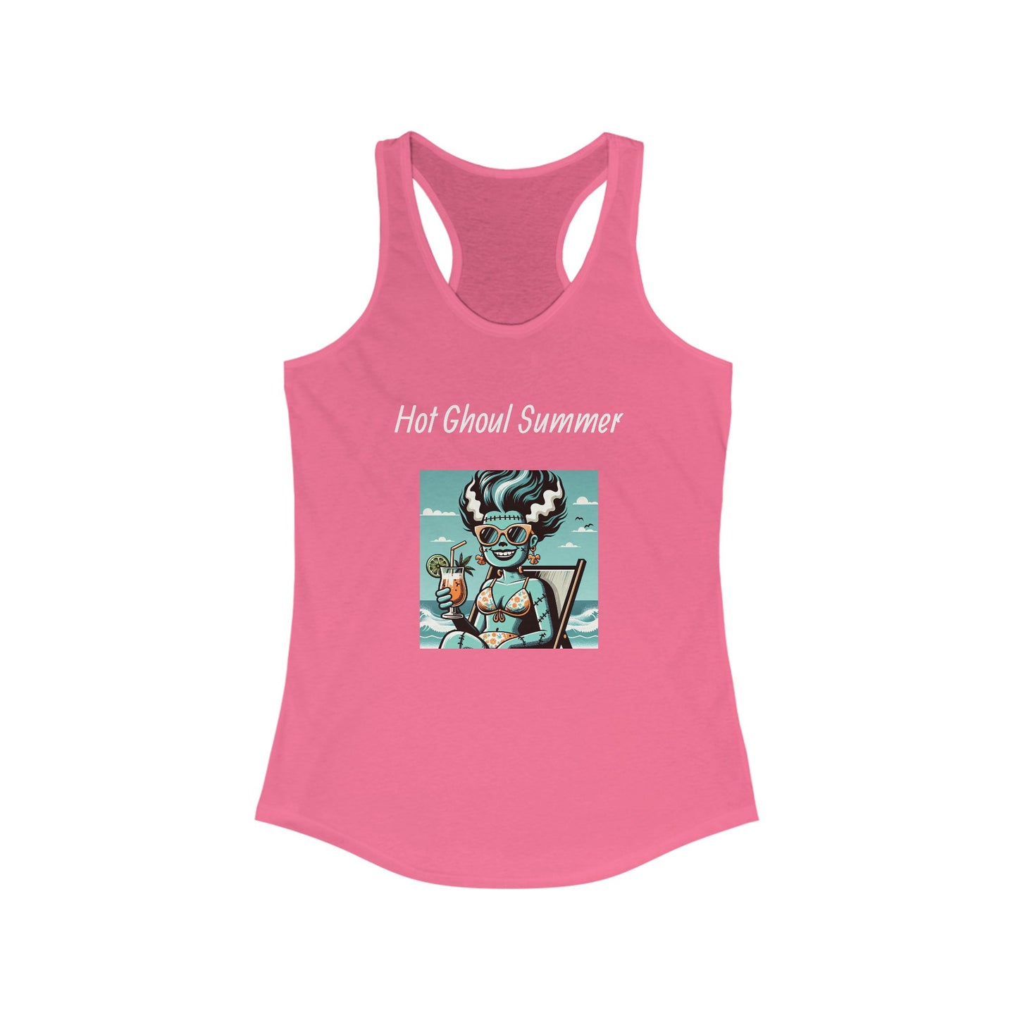 Cute Summerween Hot Ghoul Cotton Blend T-shirt, Summer Halloween