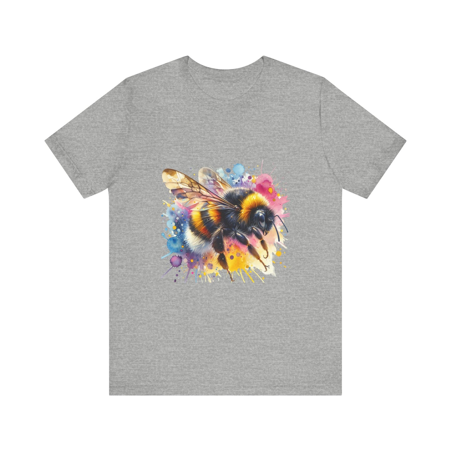 Bee Watercolor Unisex Tee | Nature Lover Gift, Summer Style, Eco-Friendly Fashion, Bee Conservation Awareness, Birthday Present