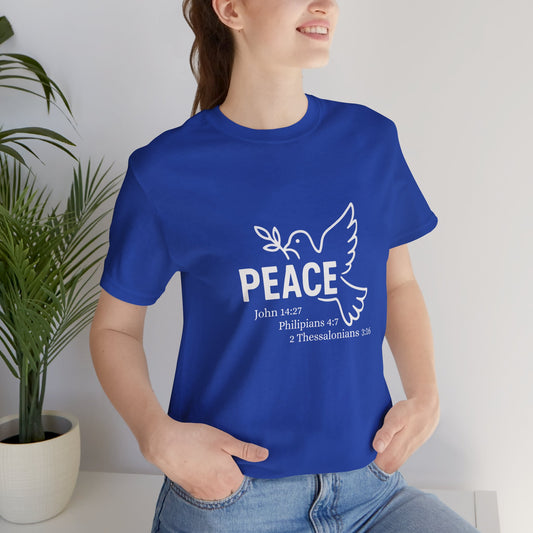 Peace Dove Unisex Tee - Casual Outfit, Gift for Peace Lovers, Earth Day, Minimalist Style, Inspirational Shirts