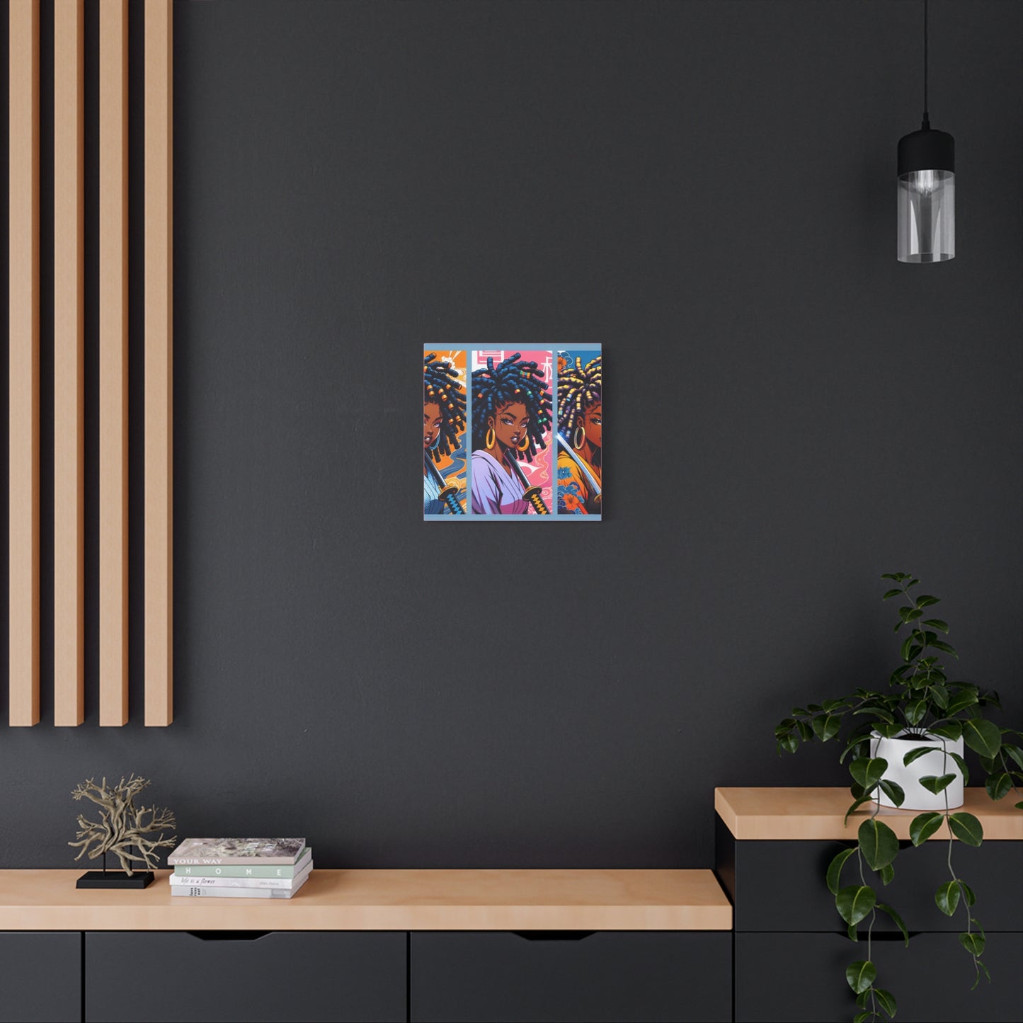 Artistic Canvas Wall Decor, Afrocentric Artwork, Contemporary Home Decor, Unique Gift for Art Lovers, Black-Owned Art