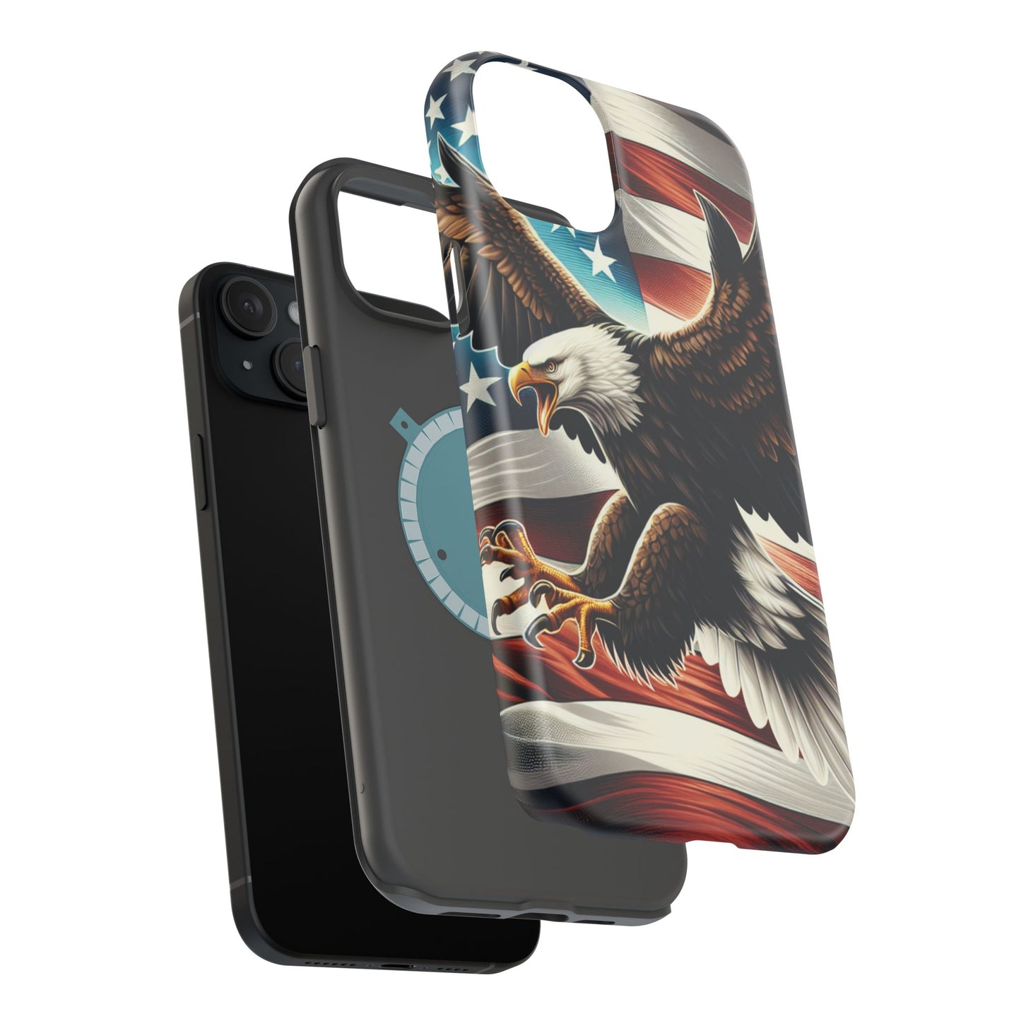 iPhone 13-16  Patriotic Eagle Magnetic Tough Cases, 4th of July