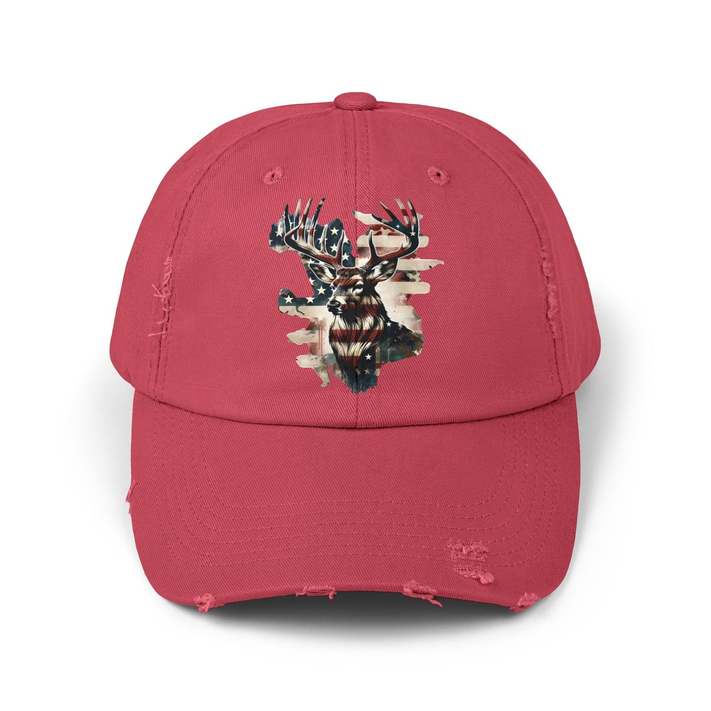 Vintage American Flag Deer Cap, 4th of July