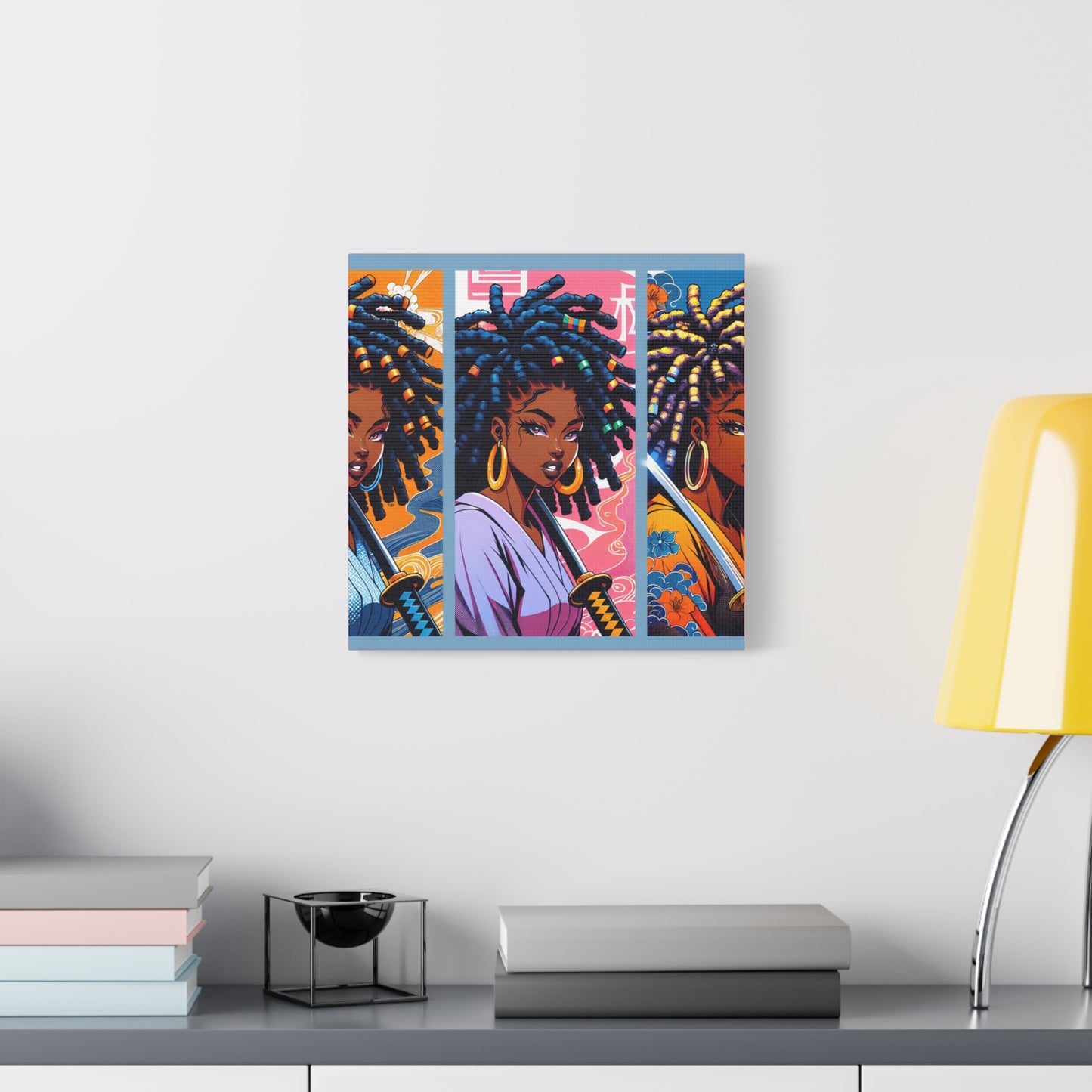 Artistic Canvas Wall Decor, Afrocentric Artwork, Contemporary Home Decor, Unique Gift for Art Lovers, Black-Owned Art