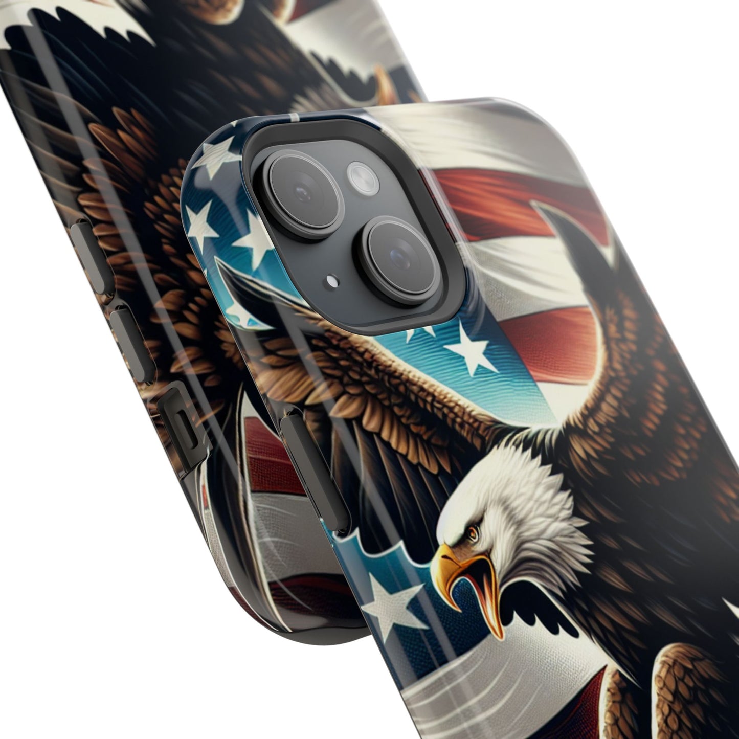 iPhone 13-16  Patriotic Eagle Magnetic Tough Cases, 4th of July