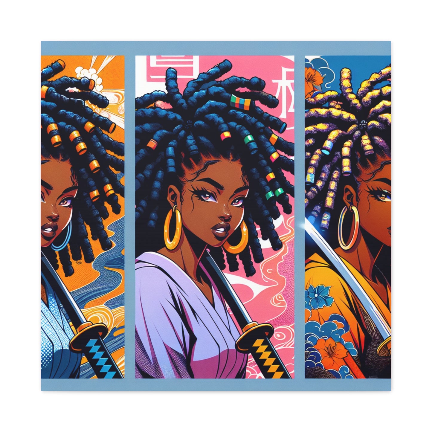 Artistic Canvas Wall Decor, Afrocentric Artwork, Contemporary Home Decor, Unique Gift for Art Lovers, Black-Owned Art