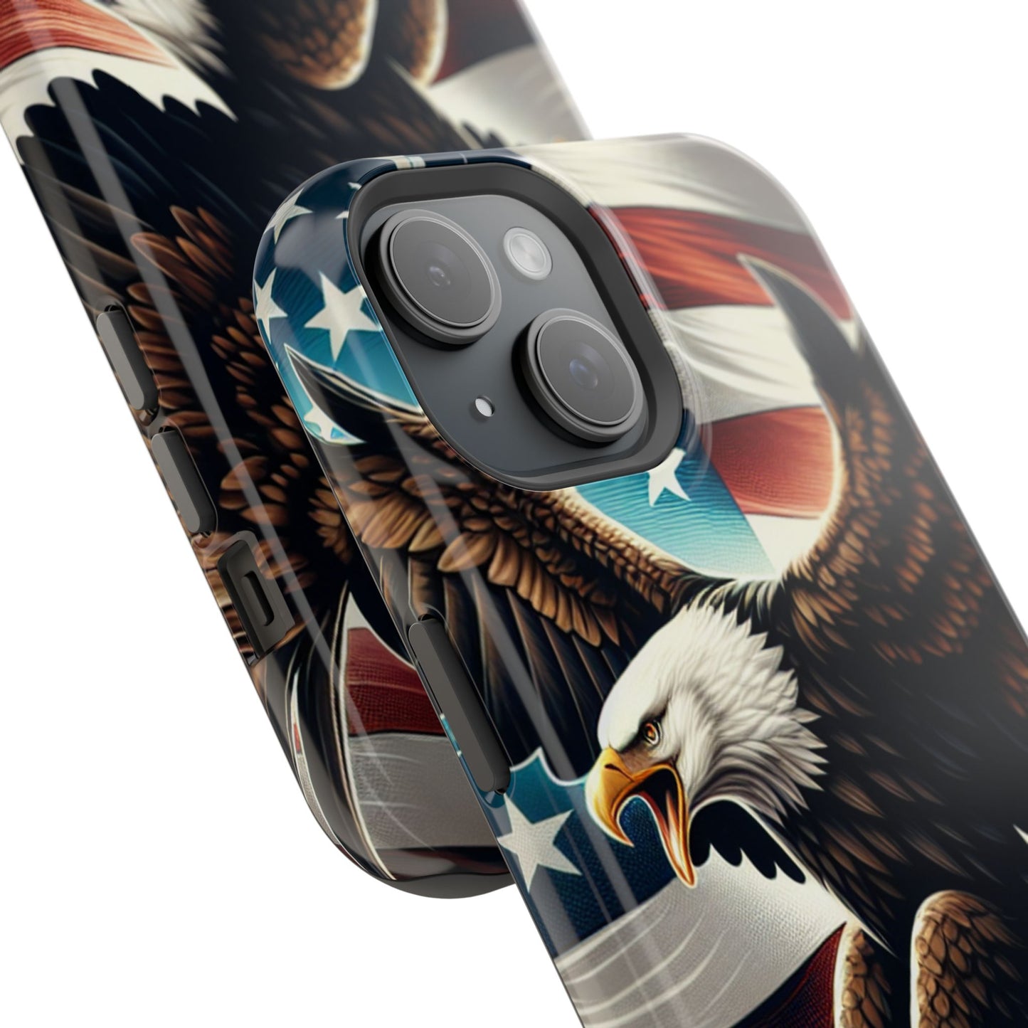 iPhone 13-16  Patriotic Eagle Magnetic Tough Cases, 4th of July