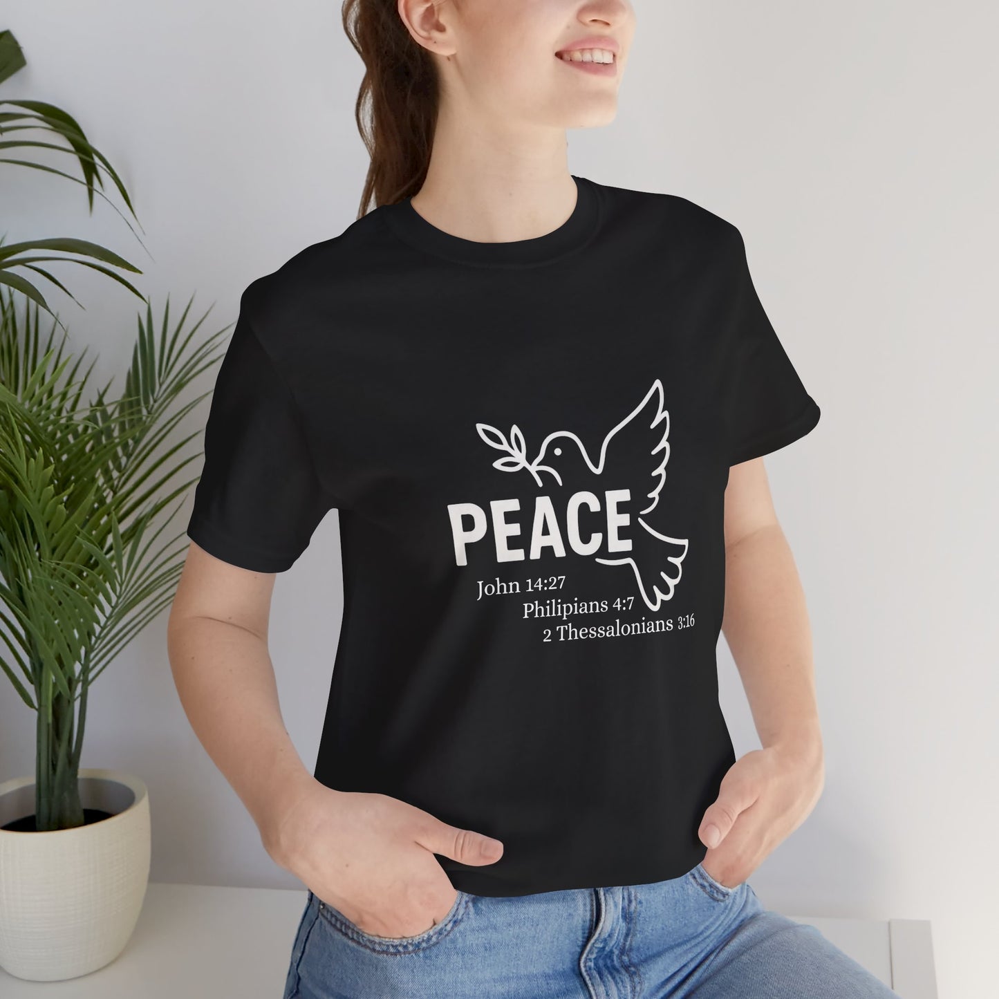 Peace Dove Unisex Tee - Casual Outfit, Gift for Peace Lovers, Earth Day, Minimalist Style, Inspirational Shirts