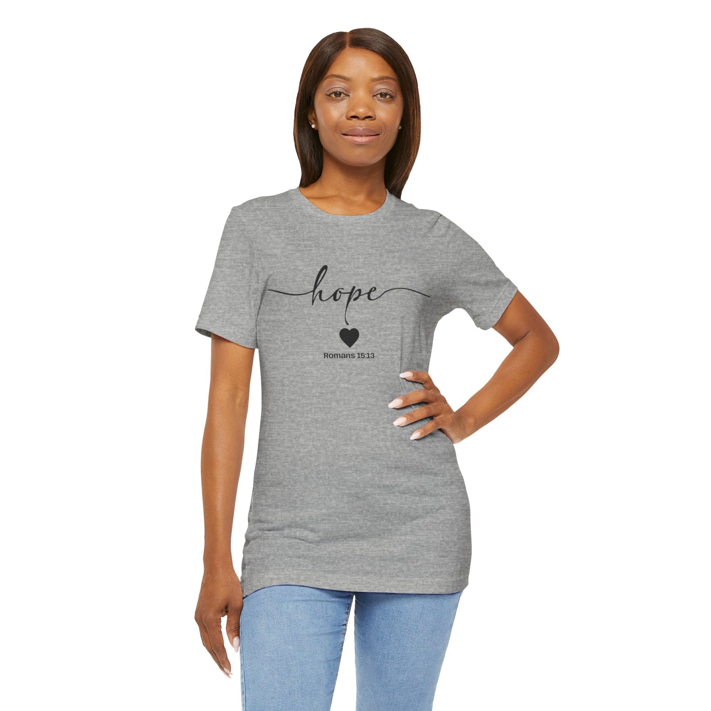 Hope-Inspired Unisex Short Sleeve Tee | Christian Gift, Inspirational Apparel, Motivational Shirt, Faith-Based Clothing, Bible Verse Tee