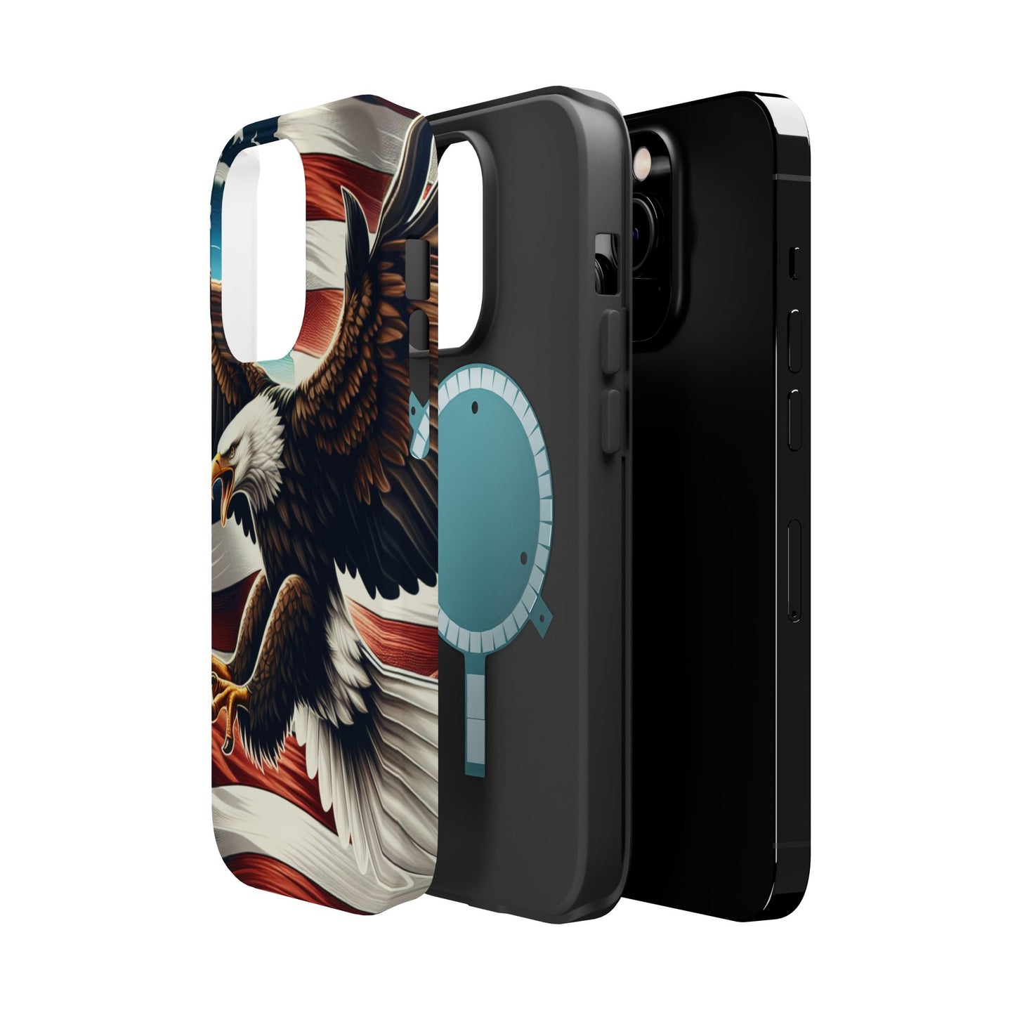 iPhone 13-16  Patriotic Eagle Magnetic Tough Cases, 4th of July