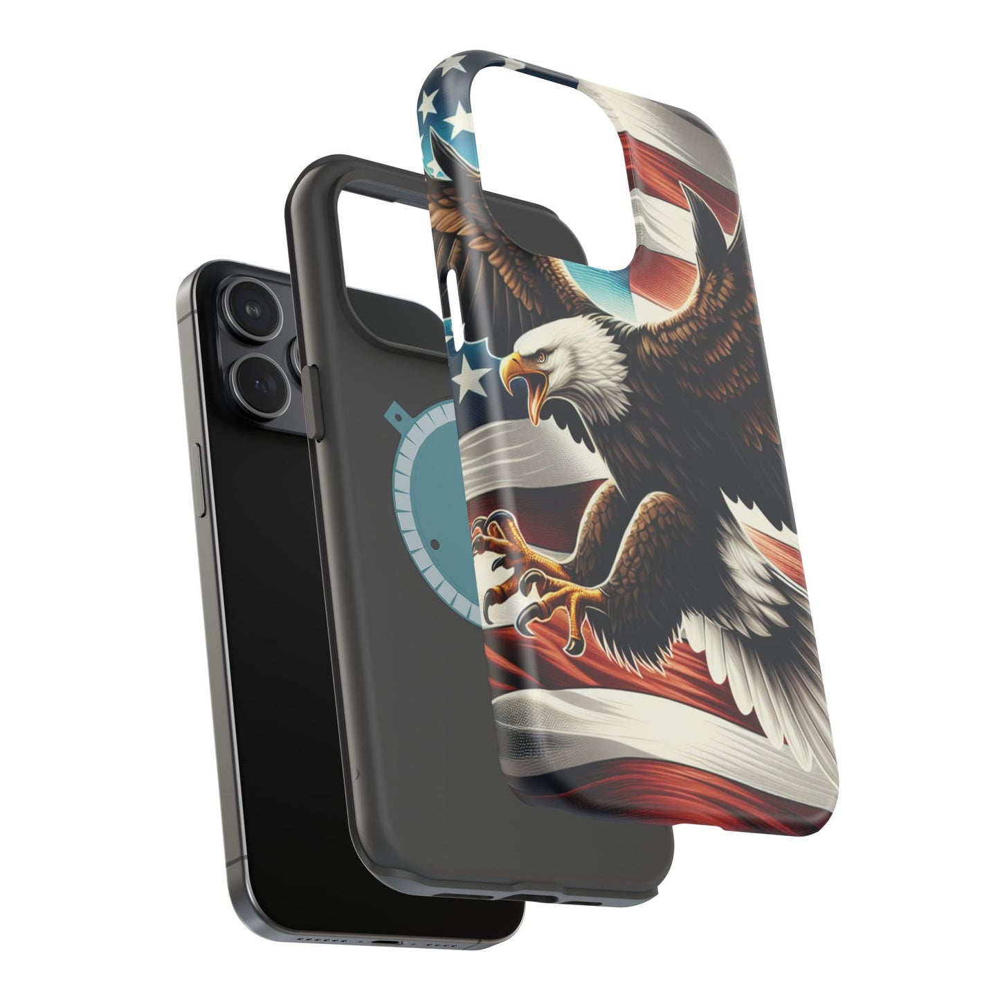 iPhone 13-16  Patriotic Eagle Magnetic Tough Cases, 4th of July