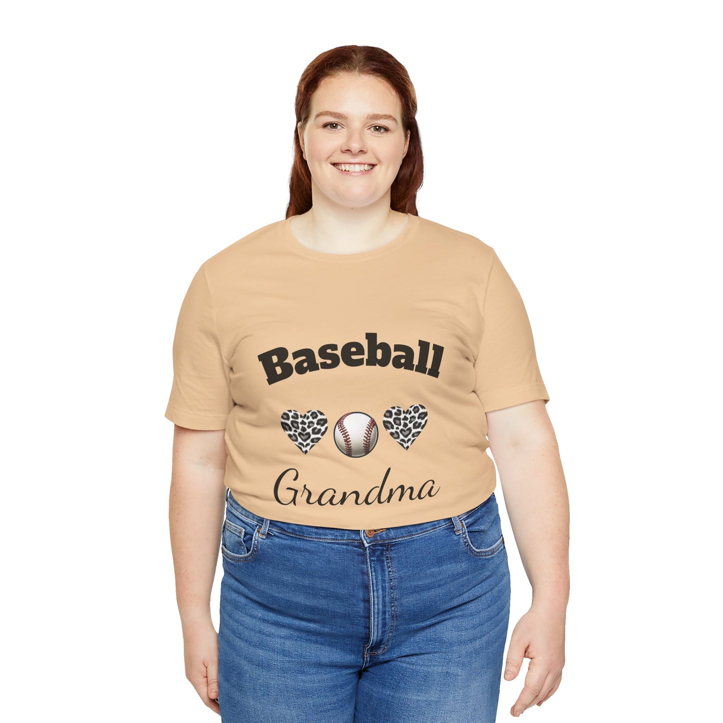 Grandma Baseball Tee with Personalized Name and Jersey Number on the back