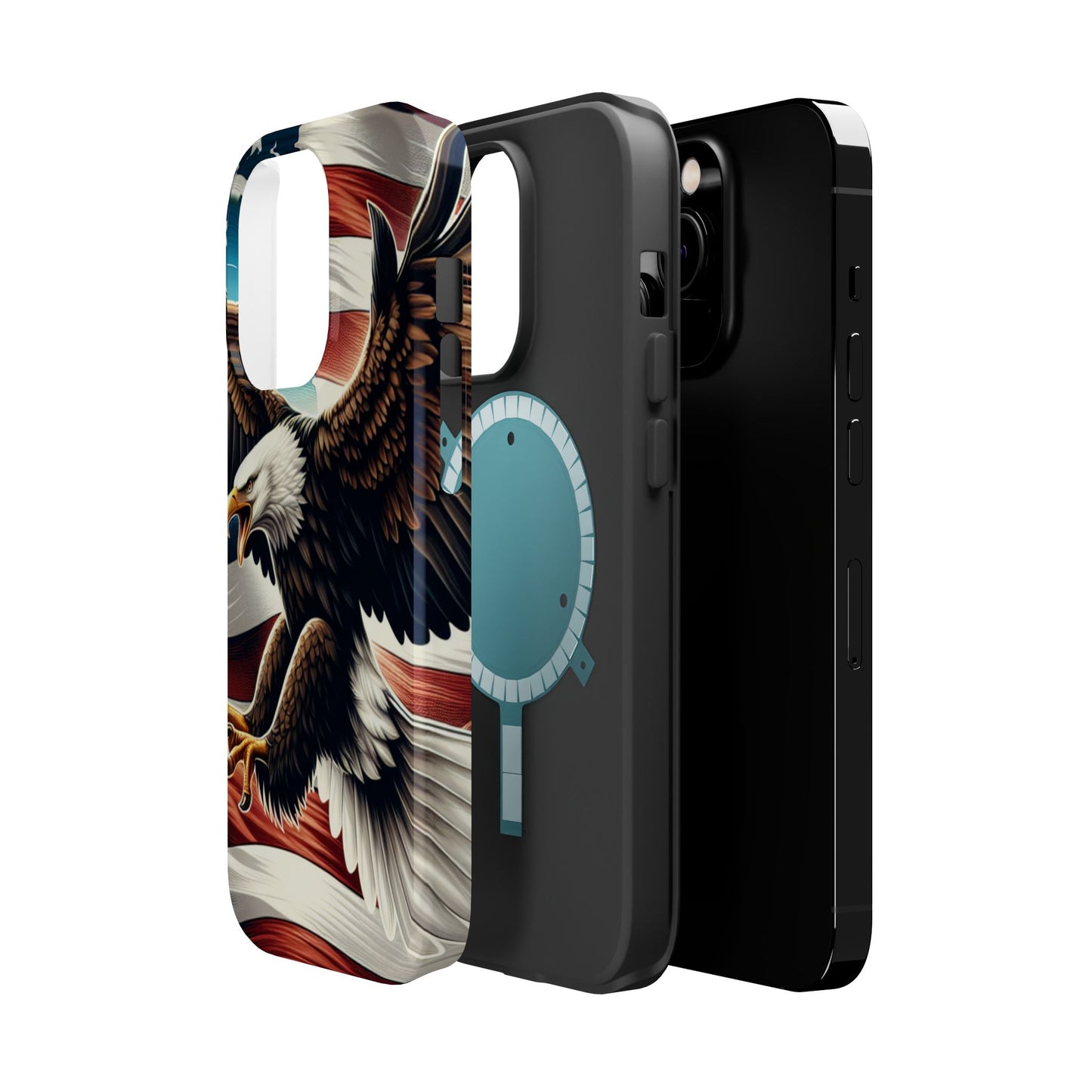 iPhone 13-16  Patriotic Eagle Magnetic Tough Cases, 4th of July